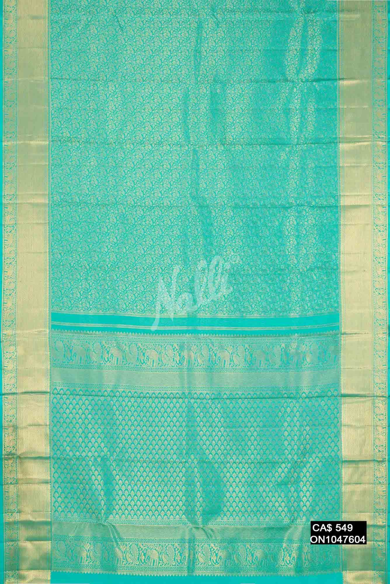 Light Blue Kanchipuram Silk Saree