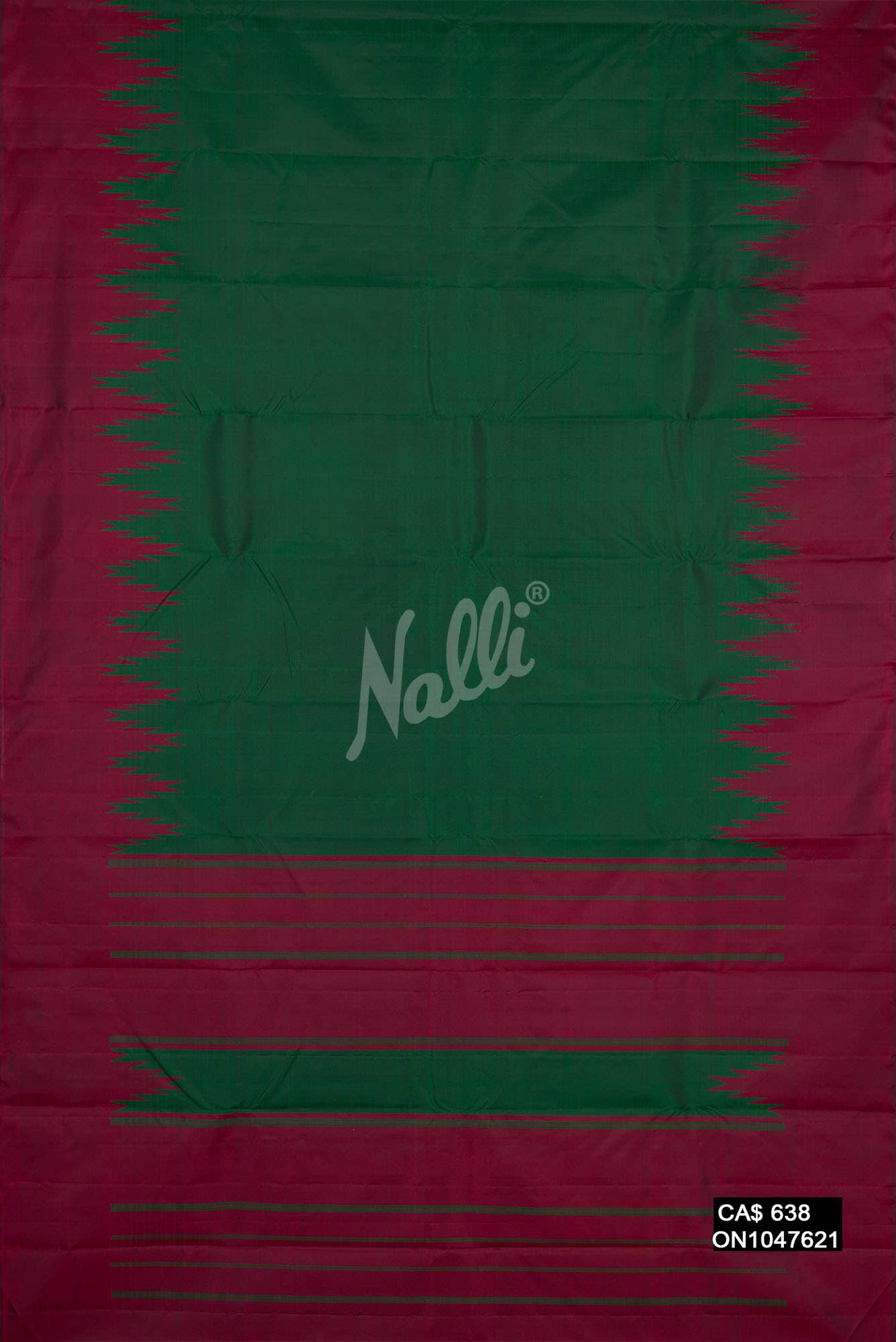 Bottle Green Kanchipuram Silk Saree