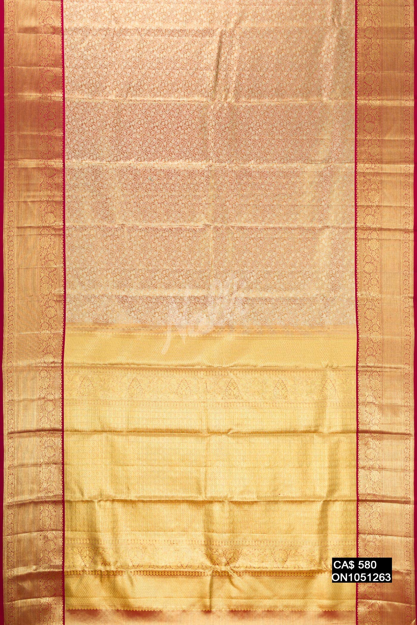 Gold Kanchipuram Tissue Silk Saree