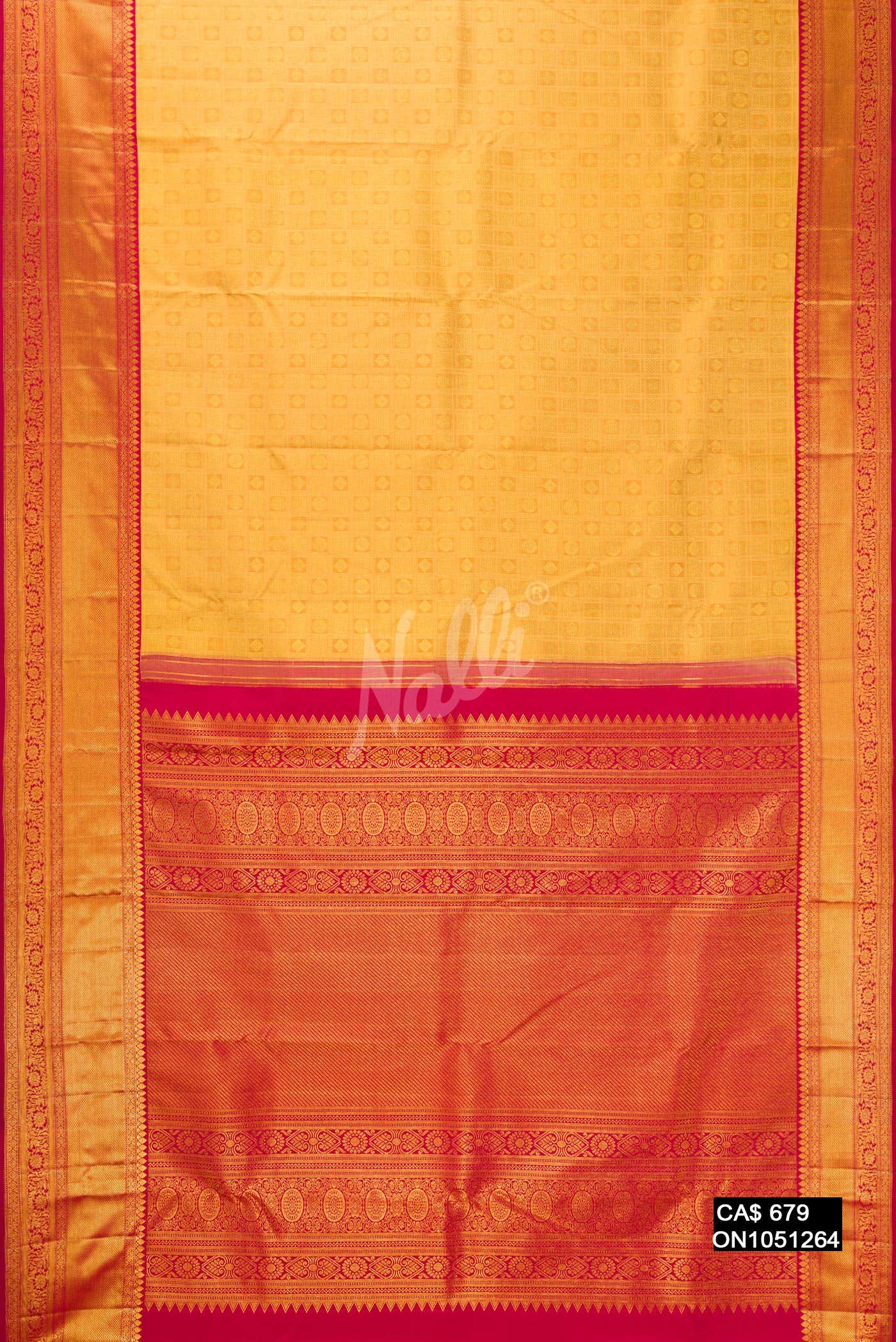 Gold Kanchipuram Silk Saree