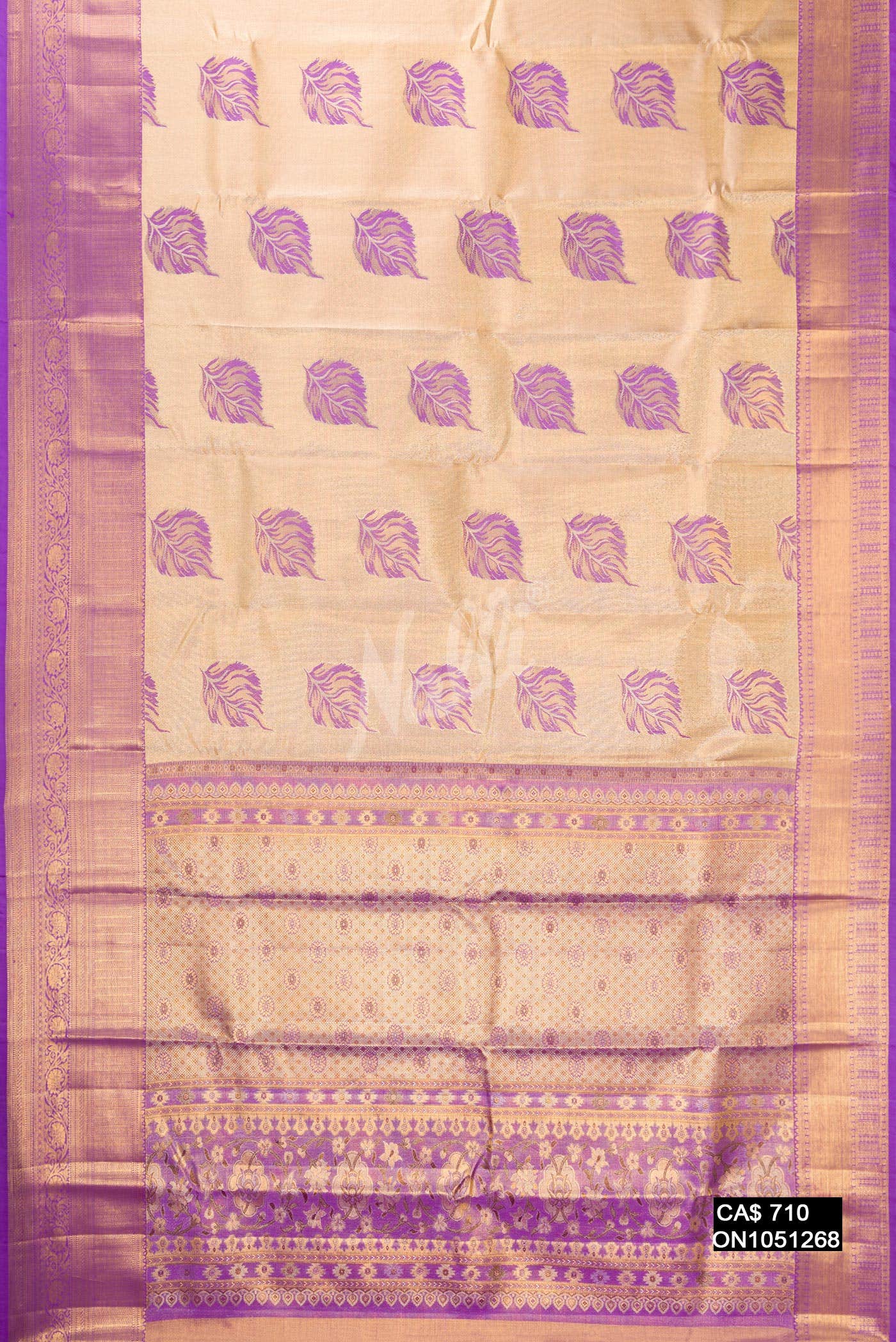 Gold Kanchipuram Tissue Silk Saree