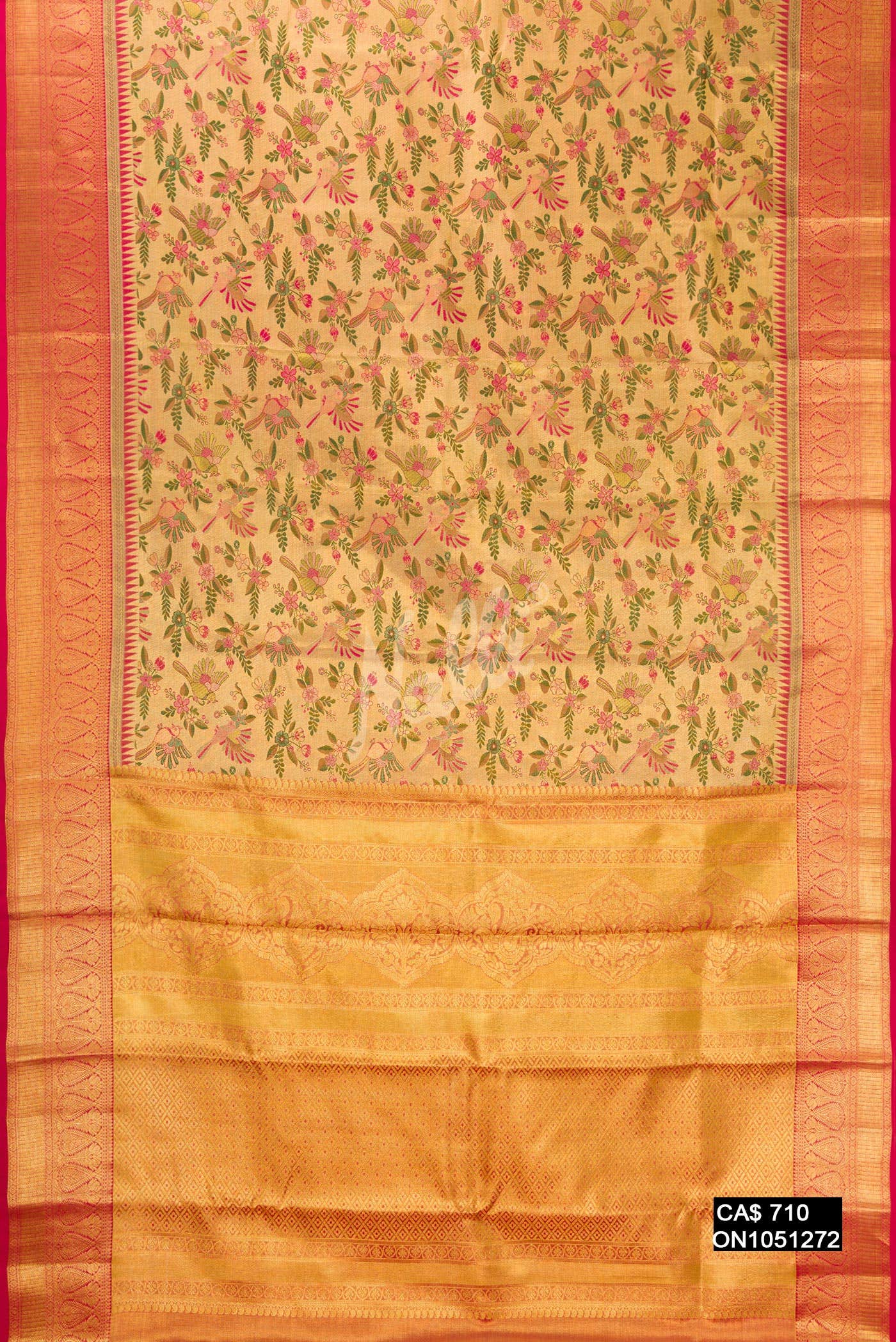 Gold Kanchipuram Tissue Silk Saree