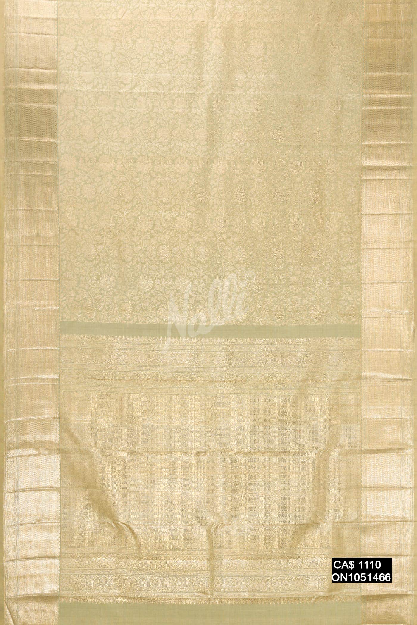 Davys Grey Kanchipuram Silk Saree
