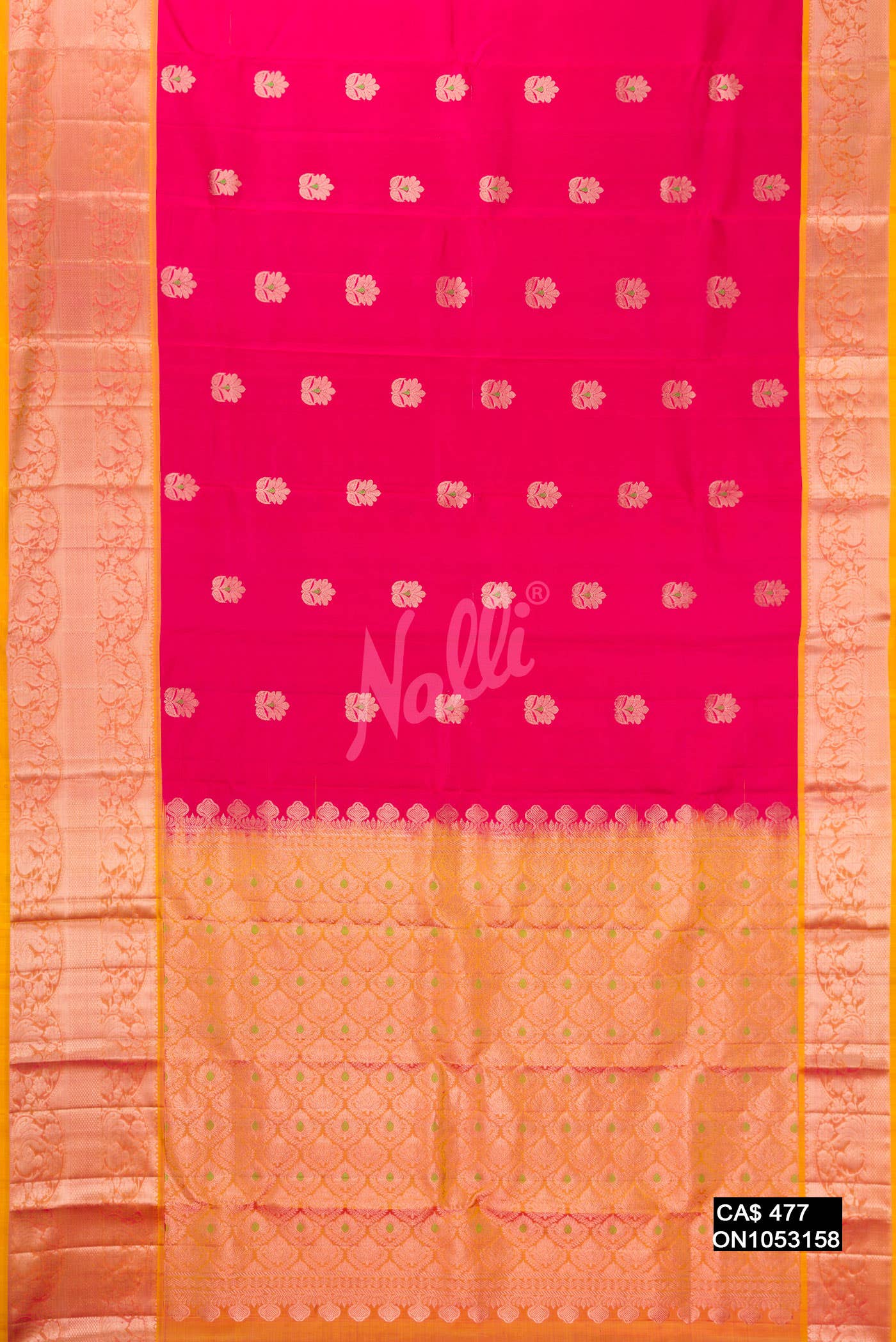 Rani Pink Kanchipuram Silk Saree