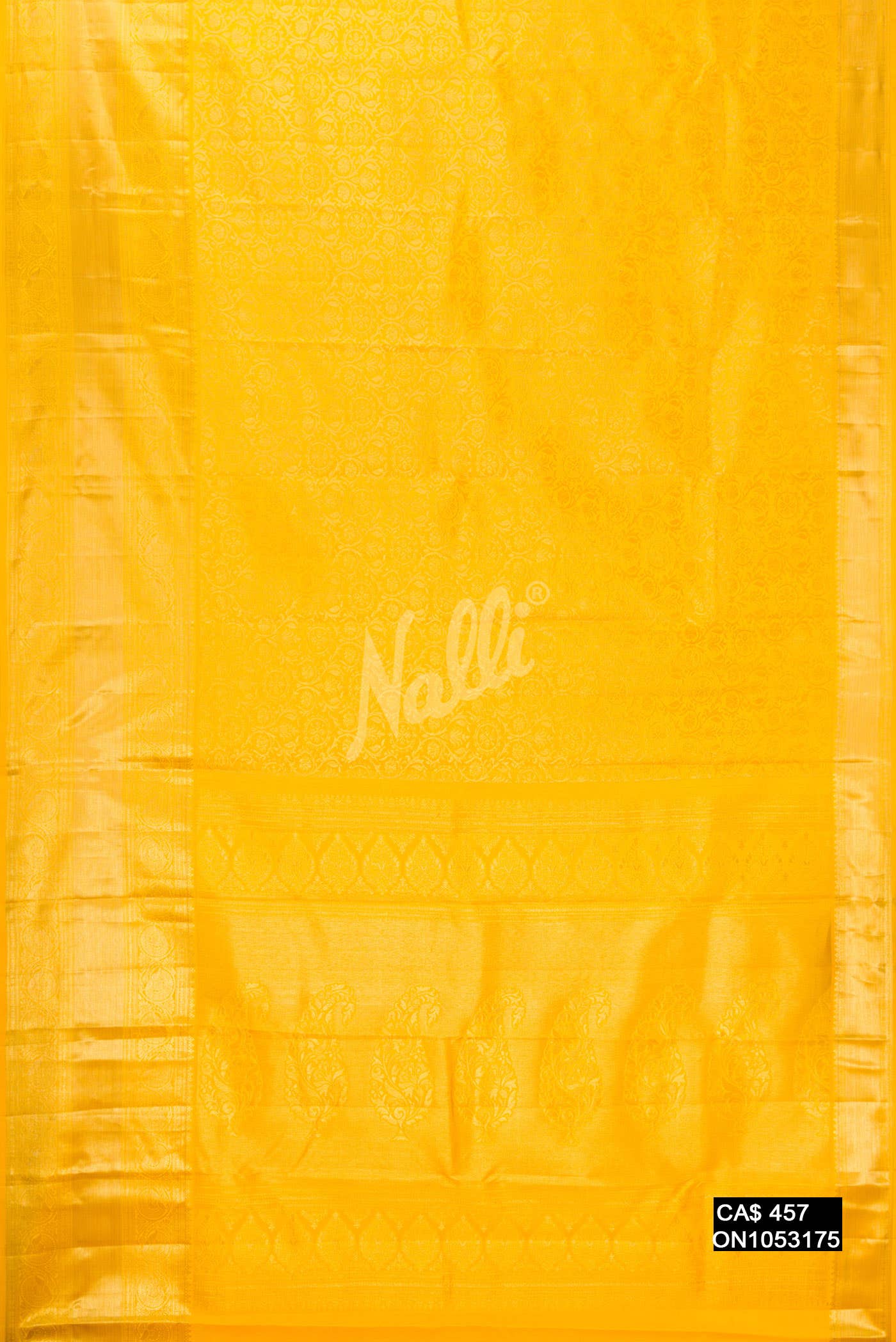 Yellow Kanchipuram Silk Saree