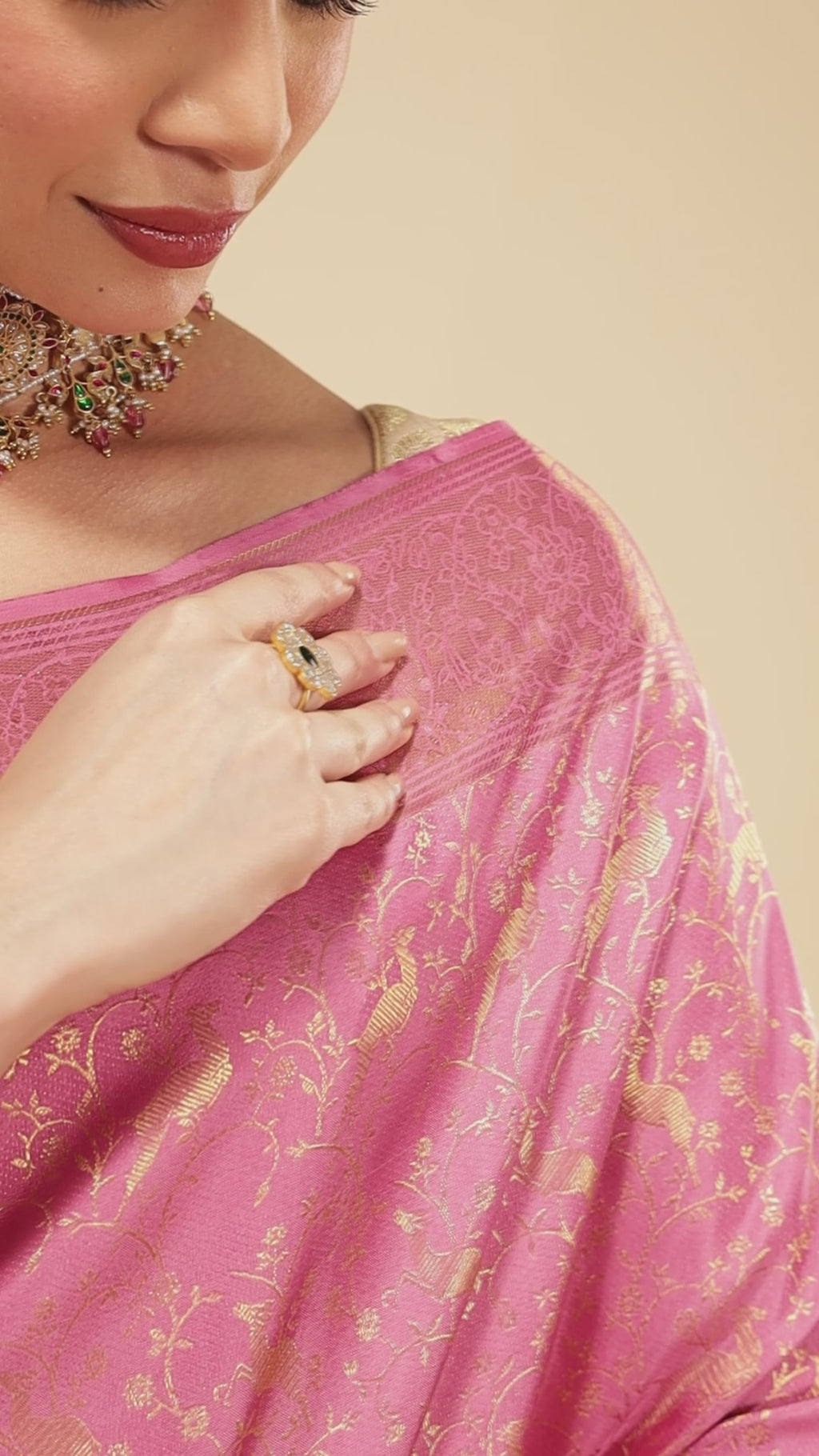 Aaditi-Pink Kanchipuram Silk Saree