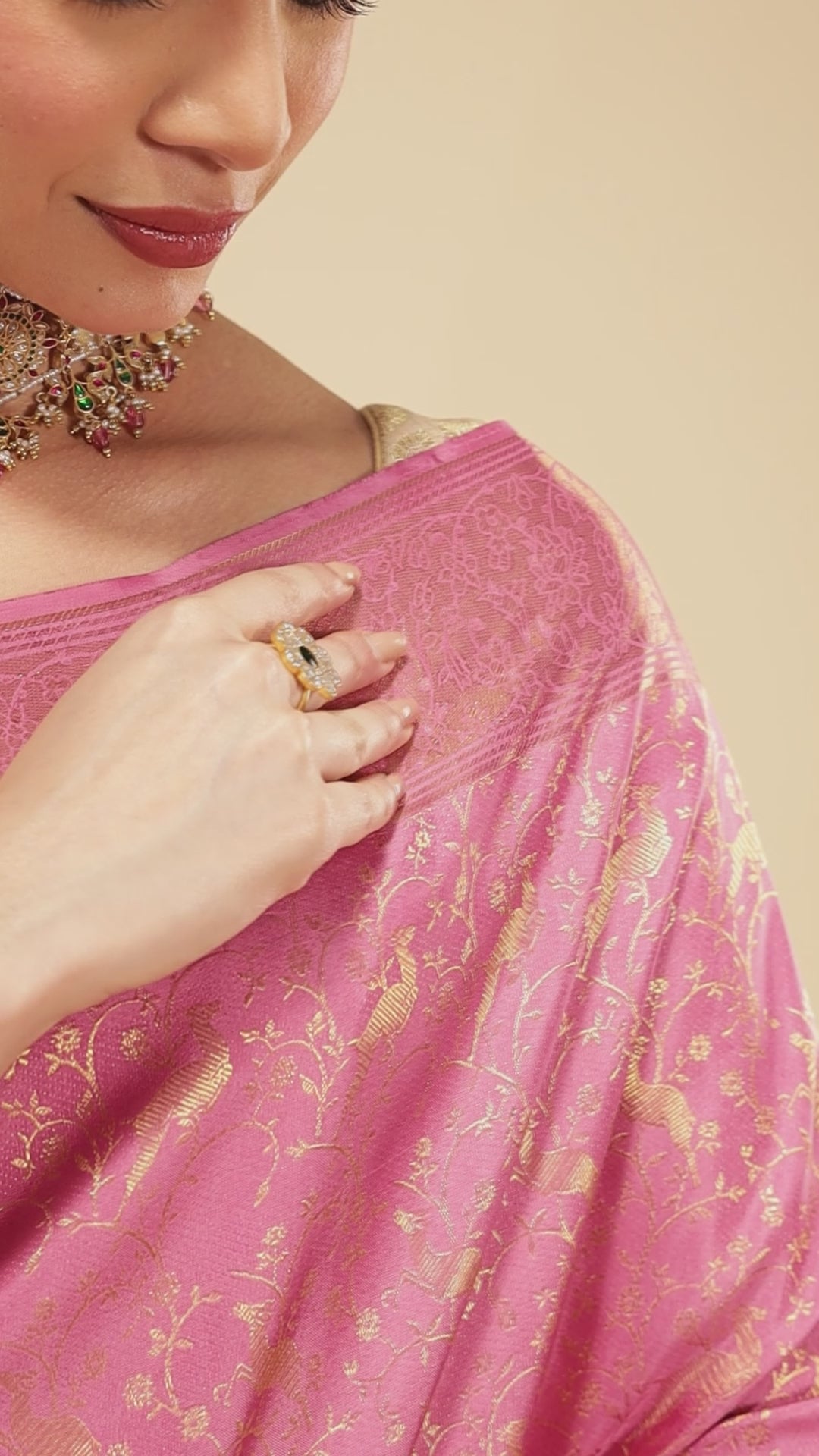 Aaditi-Pink Kanchipuram Silk Saree