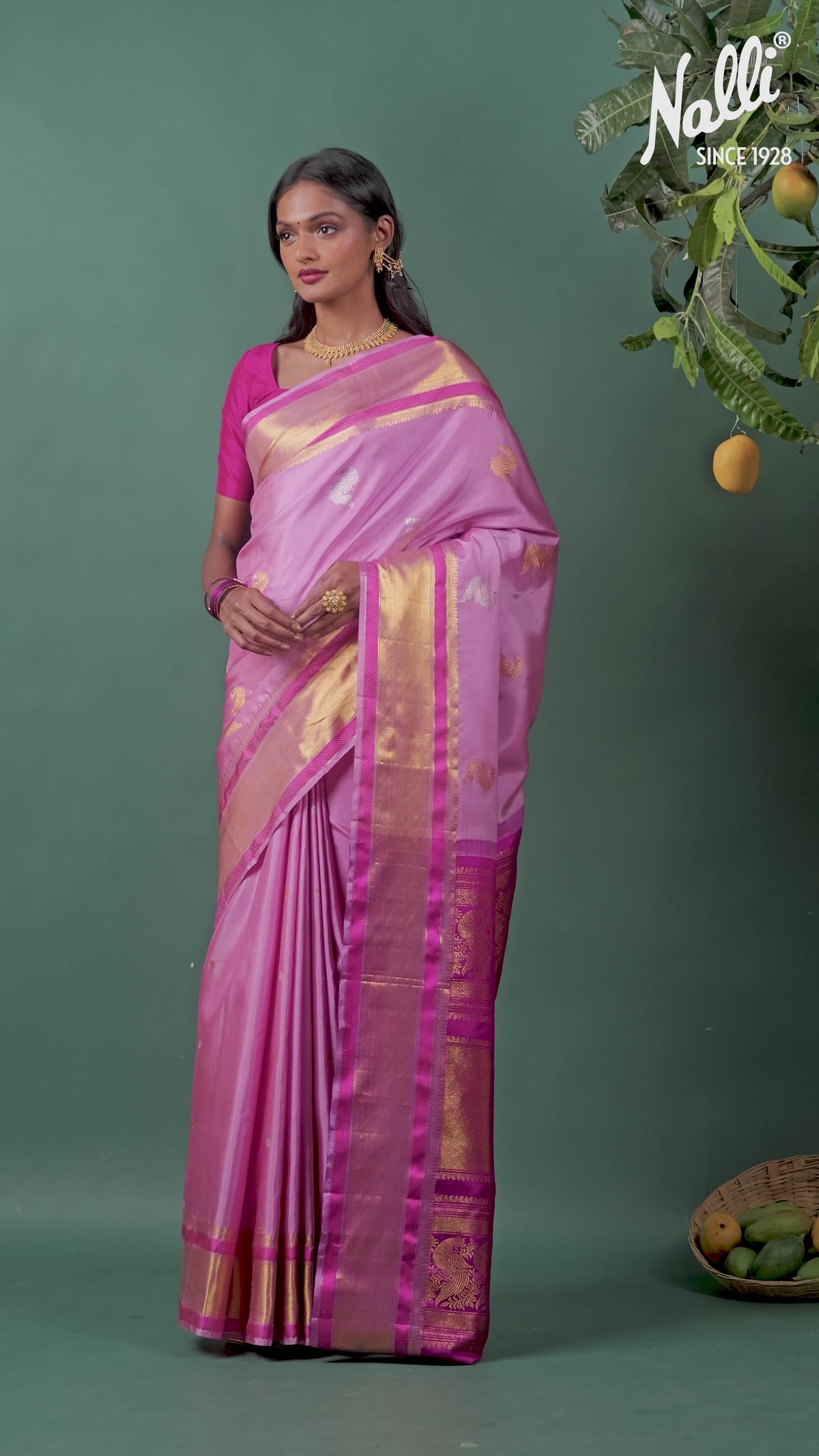 Amudhai - Pink Kanchipuram Silk Saree