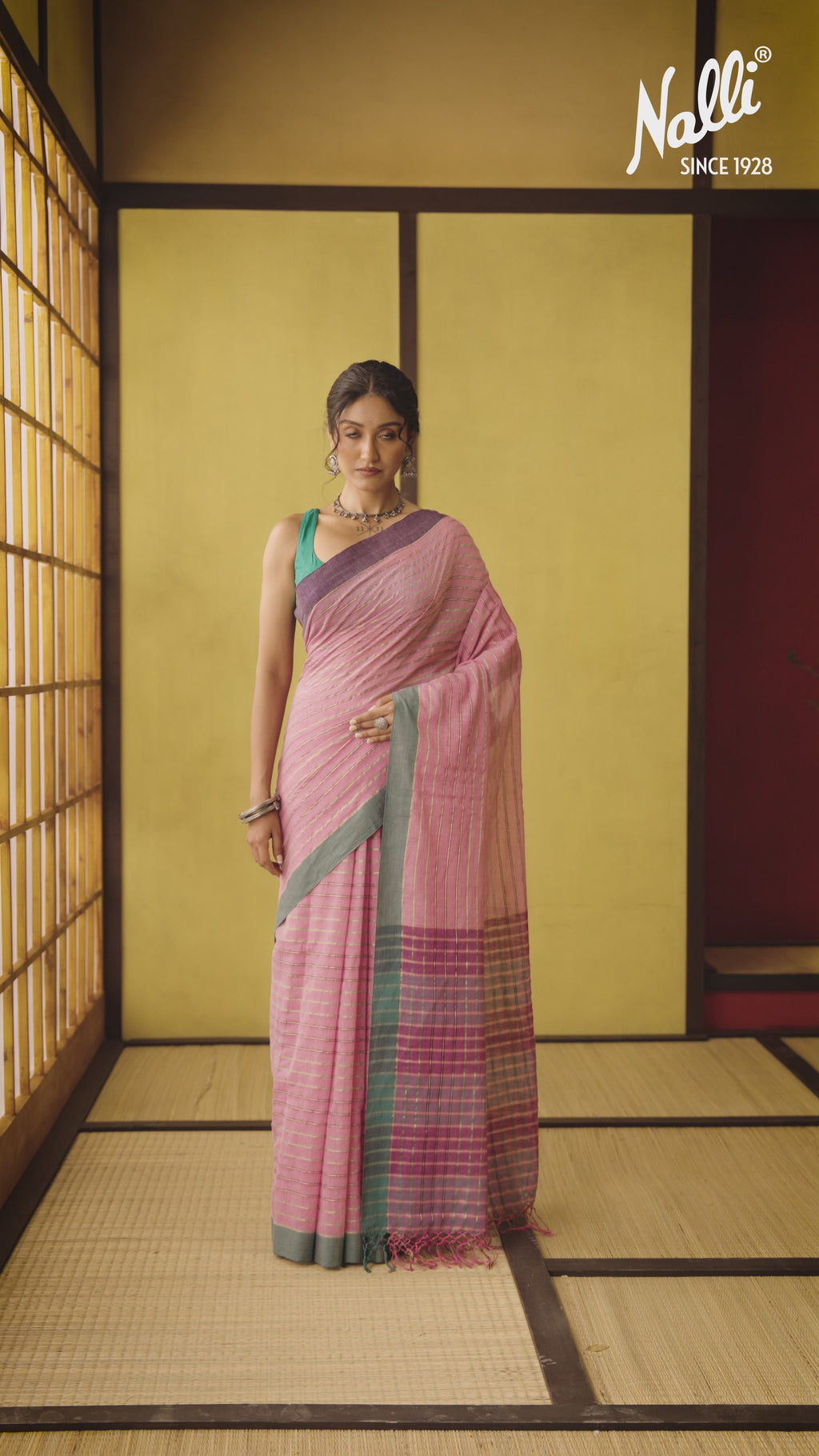 Mishri-Light Pink Cotton Saree