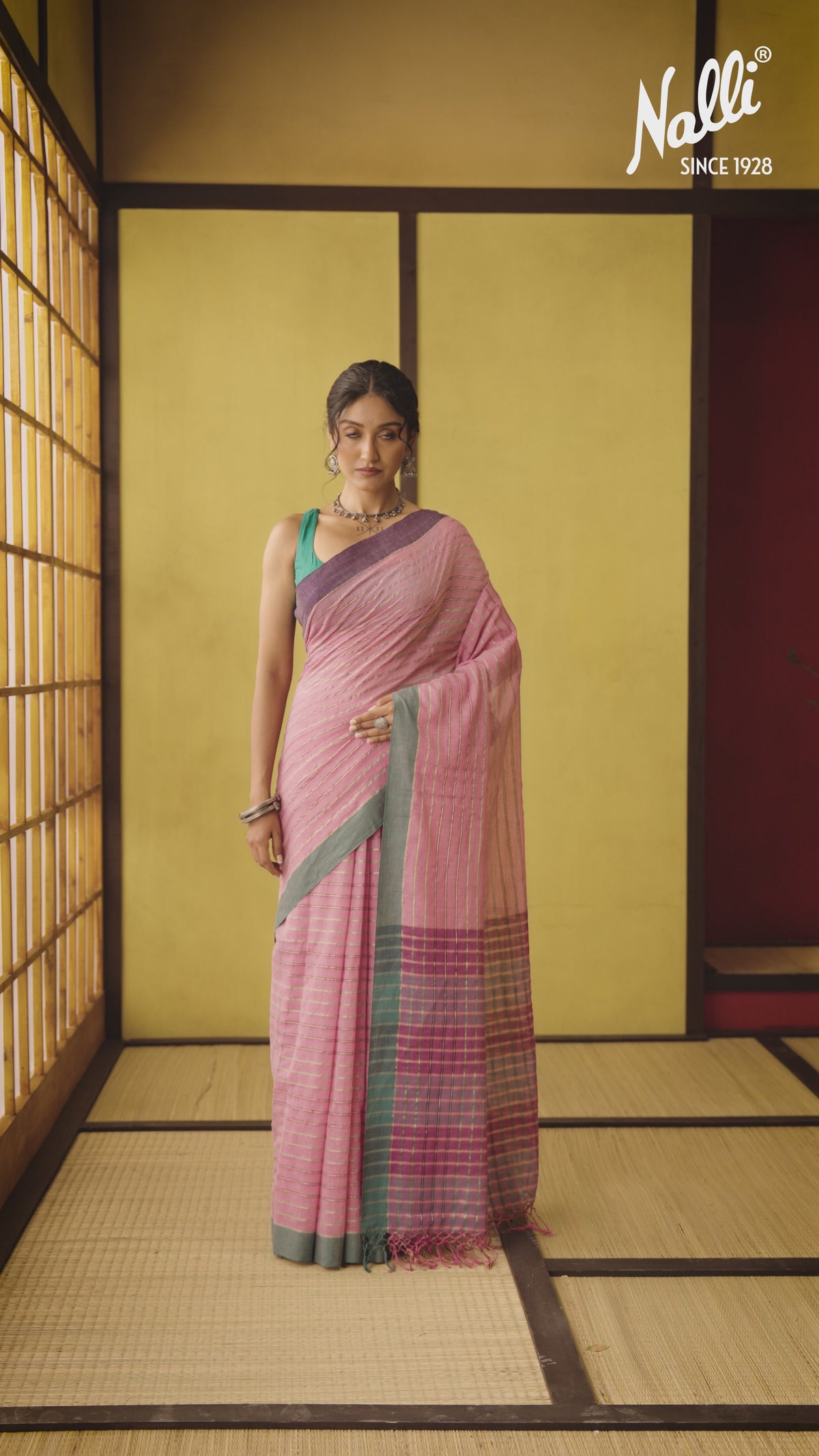 Mishri-Light Pink Cotton Saree