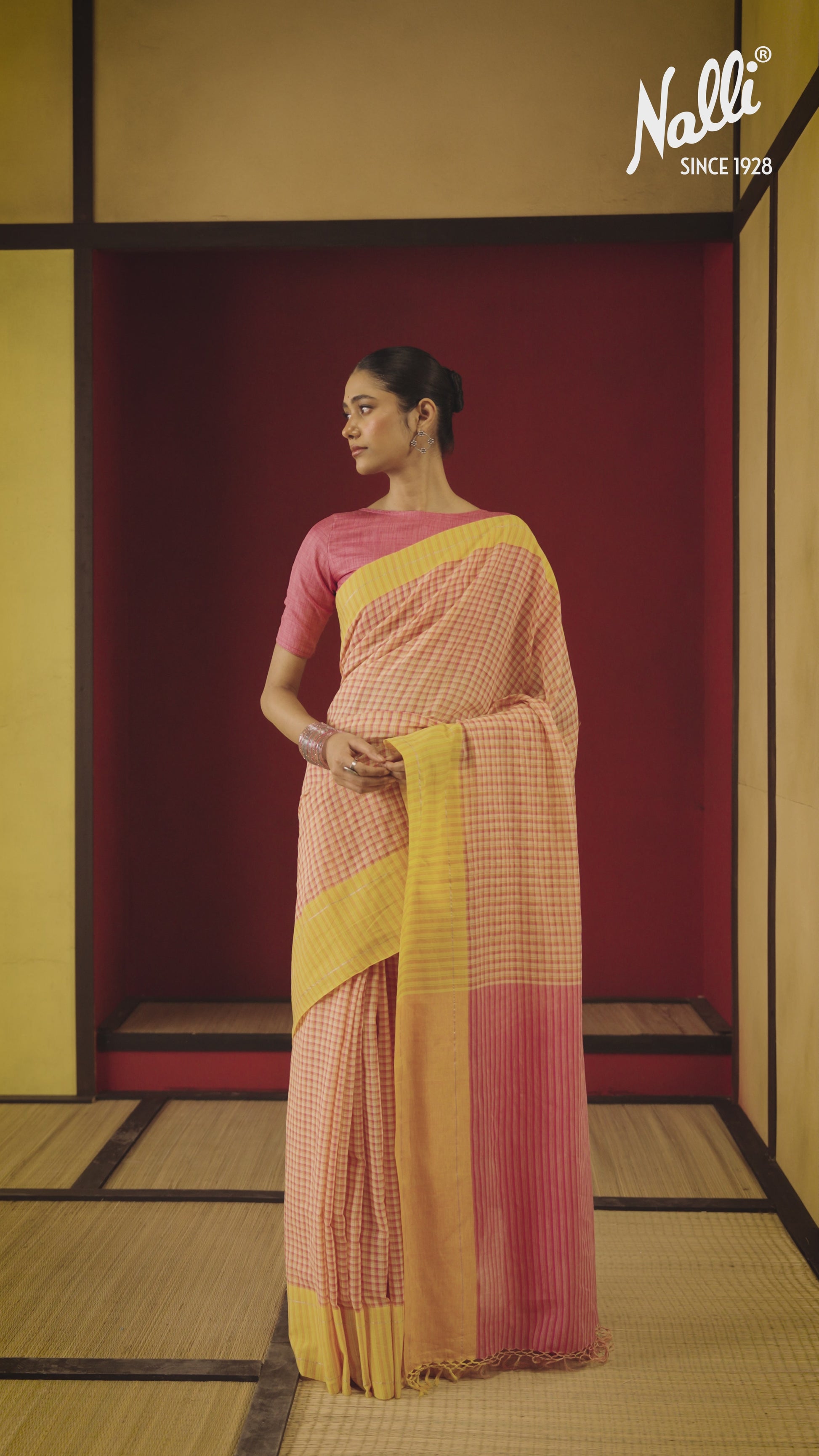 Patang-Yellow Cotton Saree