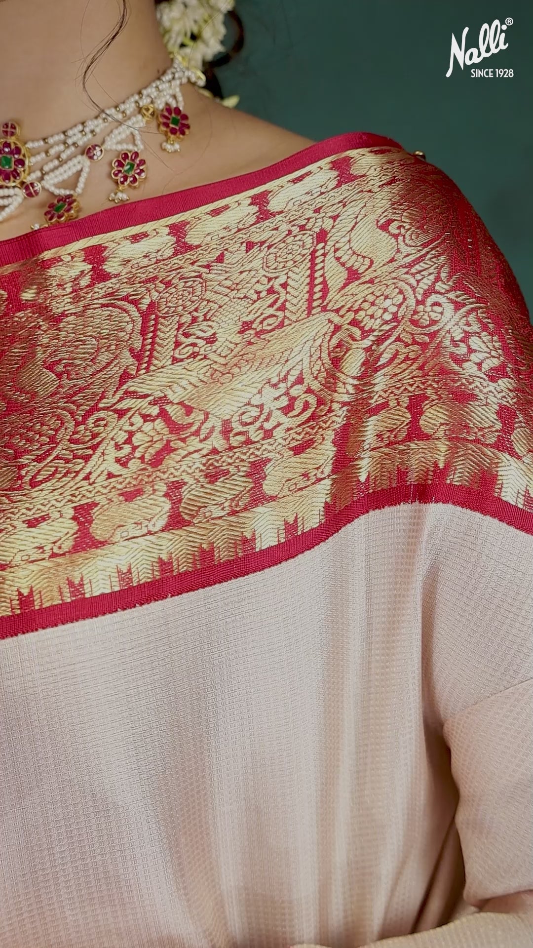 Rekha-Off White Kanchipuram Silk Saree