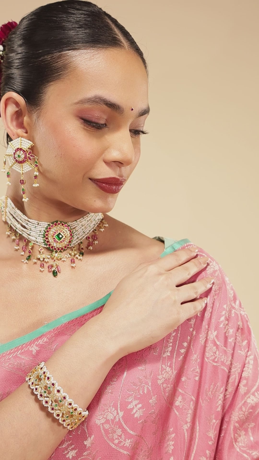 Ballari-Peach Kanchipuram Silk Saree