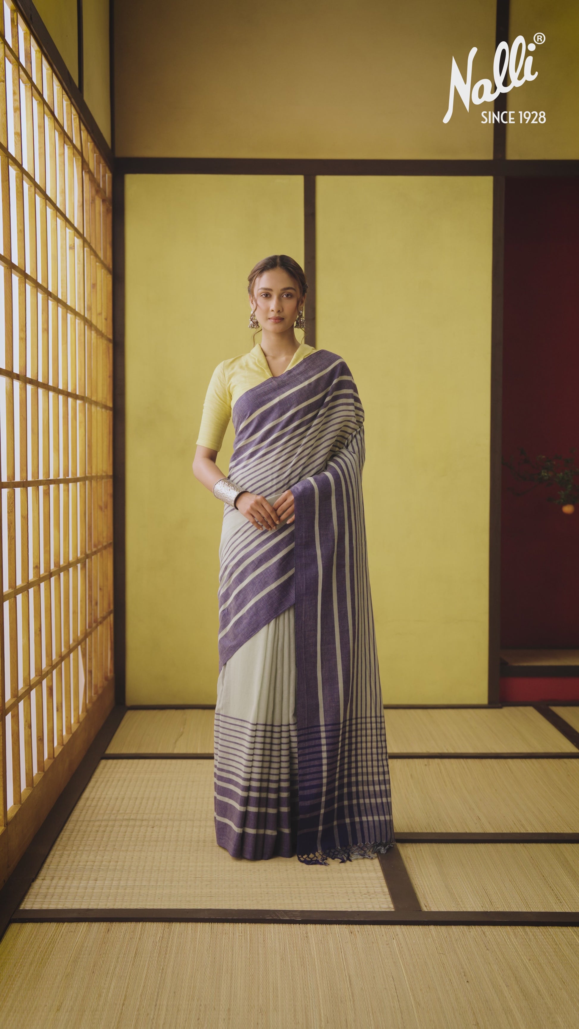 Titli-Powder Blue Cotton Saree