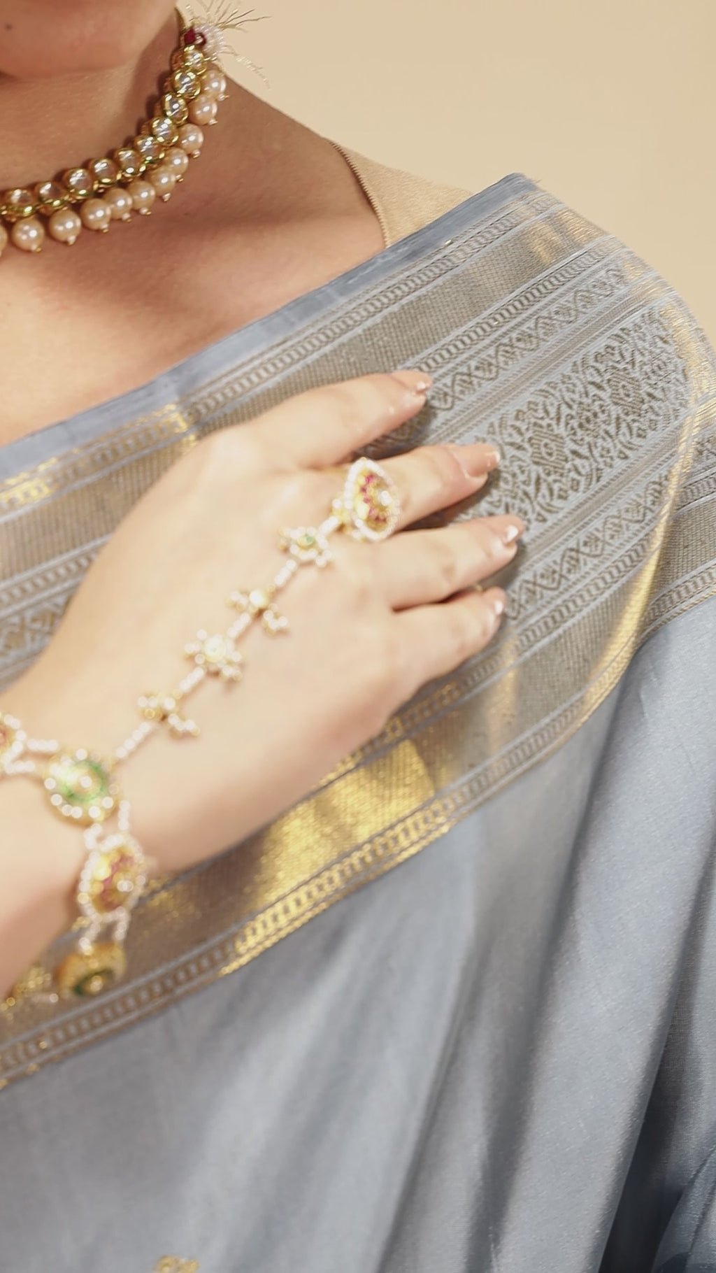 Lasya-Grey Kanchipuram Silk Saree