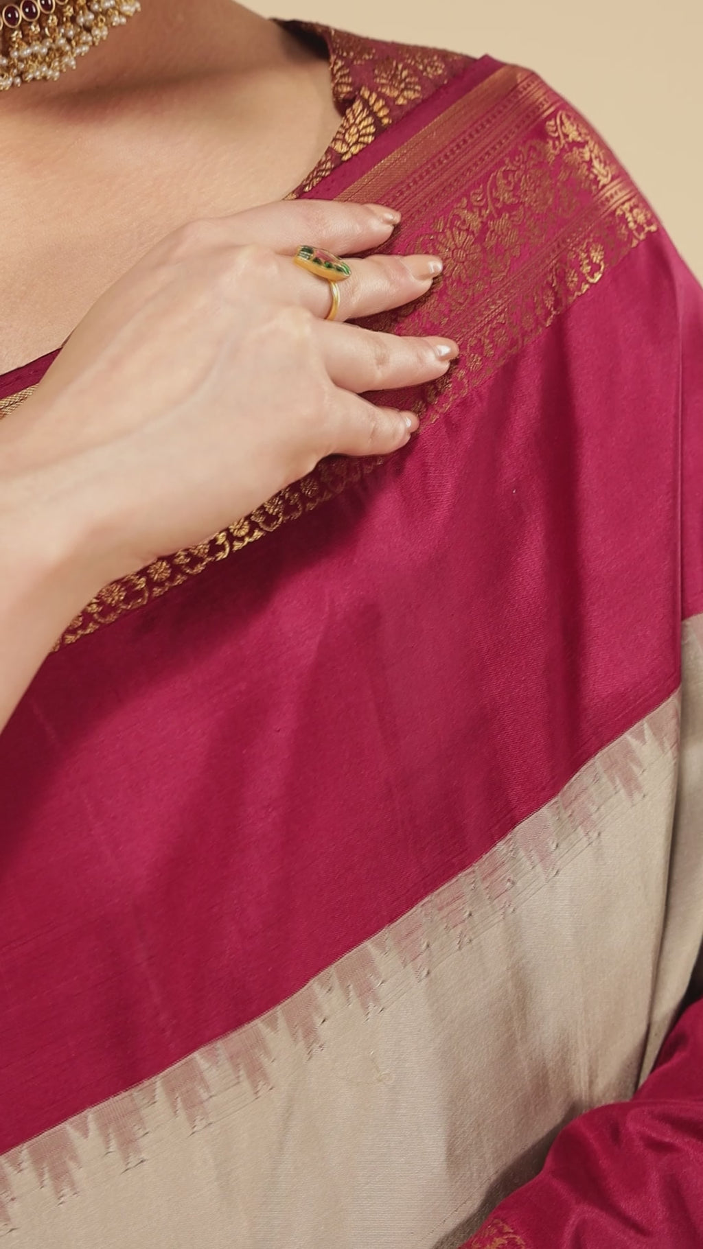 Aparajita-Grey Kanchipuram Silk Saree