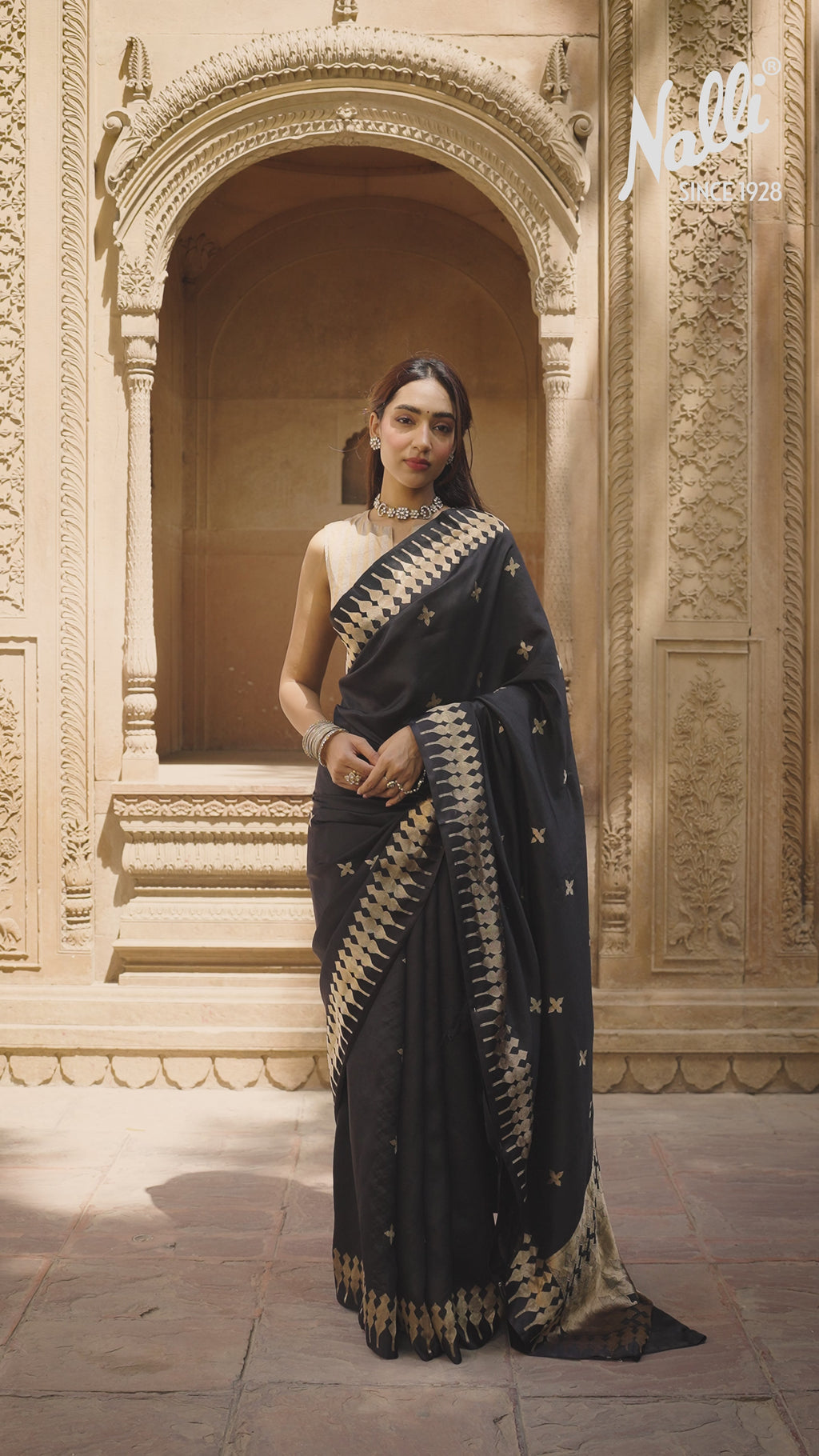 Mahima - Classic Black Banarasi Silk Saree