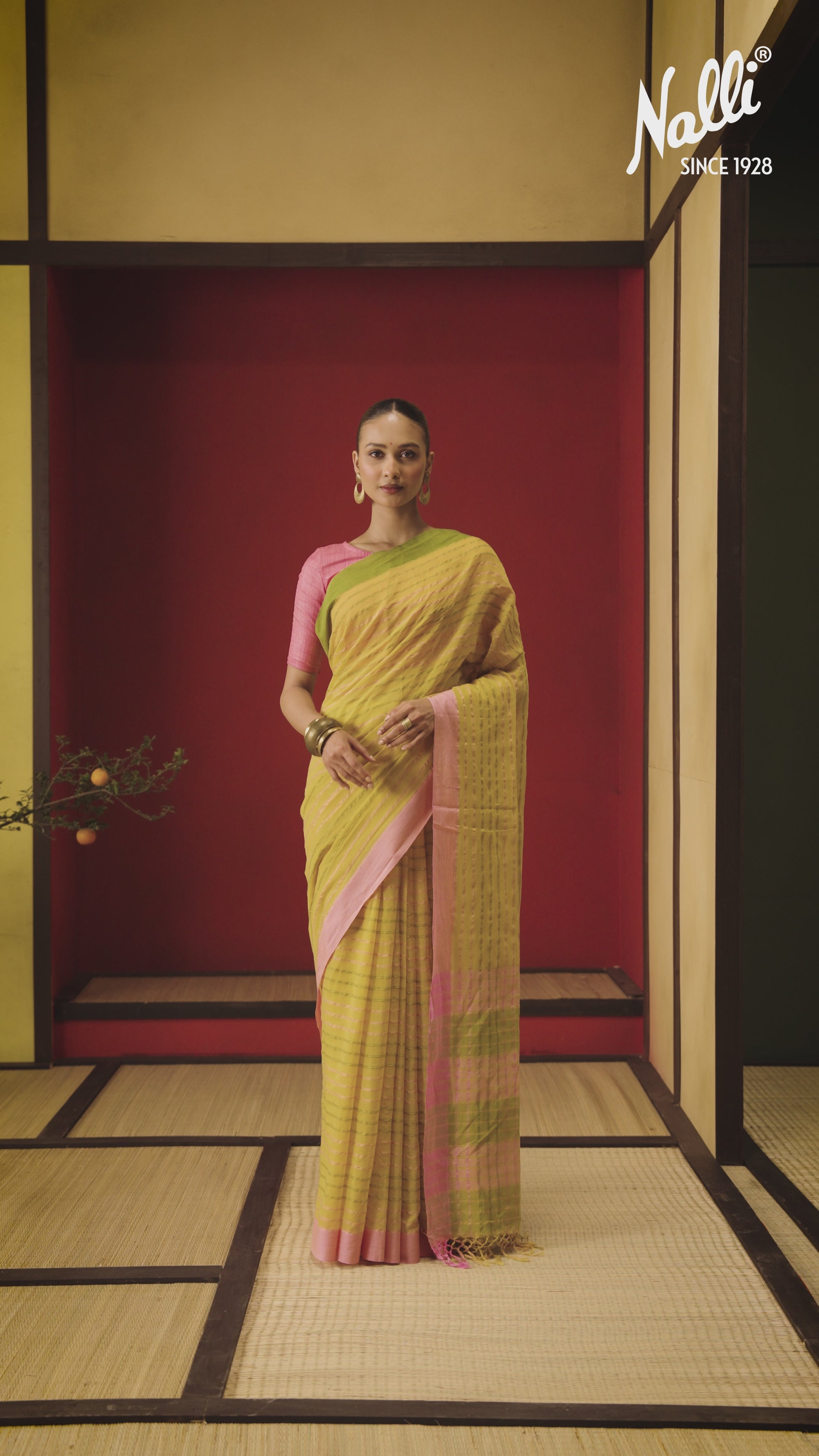 Mishri-Mustard Yellow Cotton Saree