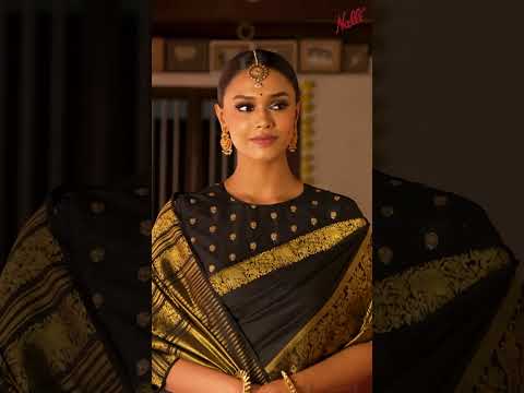 Gajagamini -Black Kanchipuram Silk Saree