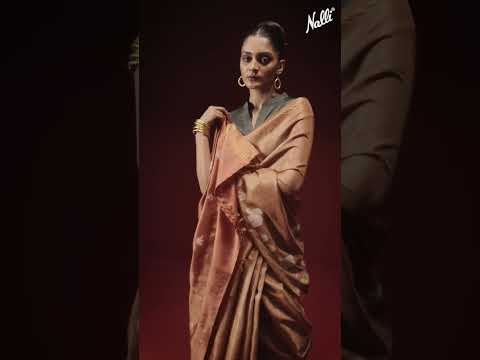 Elephant Whispers-Brown Bhagalpuri Tussar Silk Saree