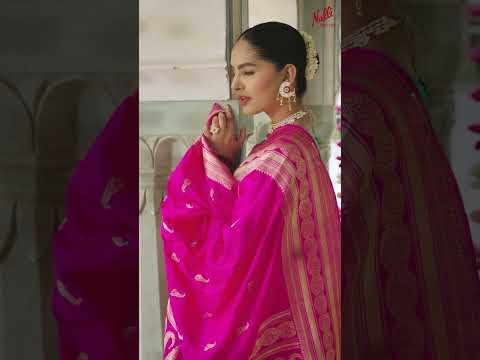 Bhagyavati-Magenta Banarasi Silk Saree