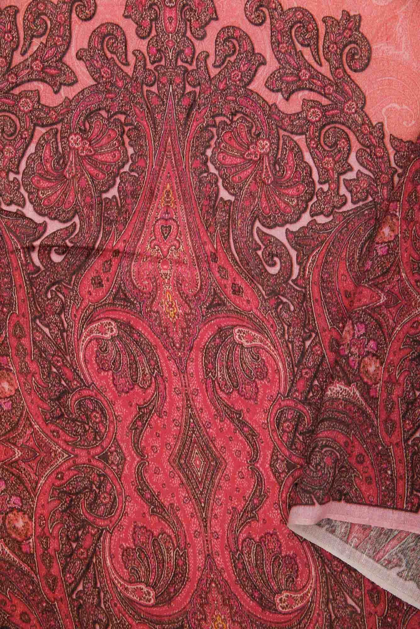 Peach Chanderi Silk Dress Material