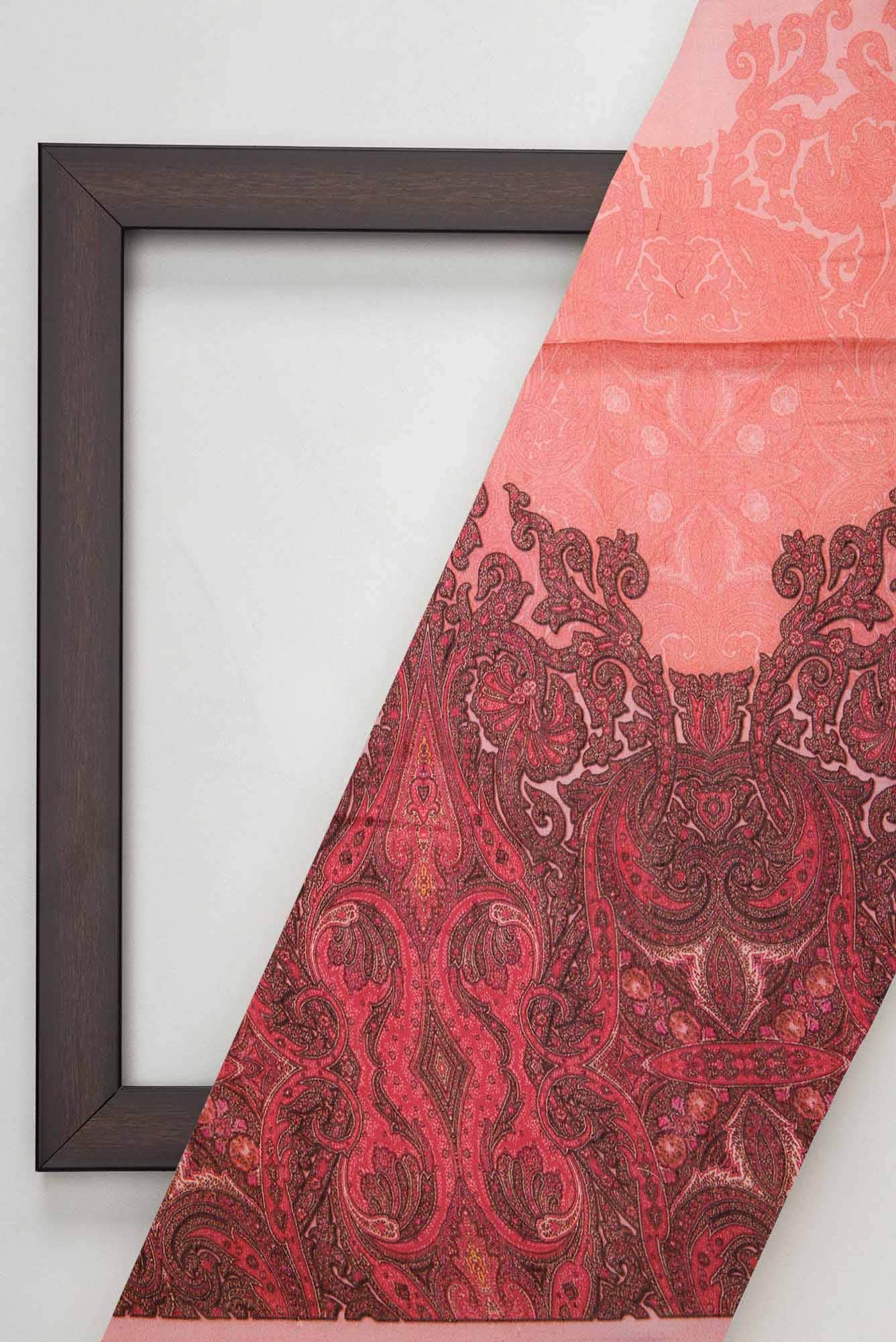 Peach Chanderi Silk Dress Material