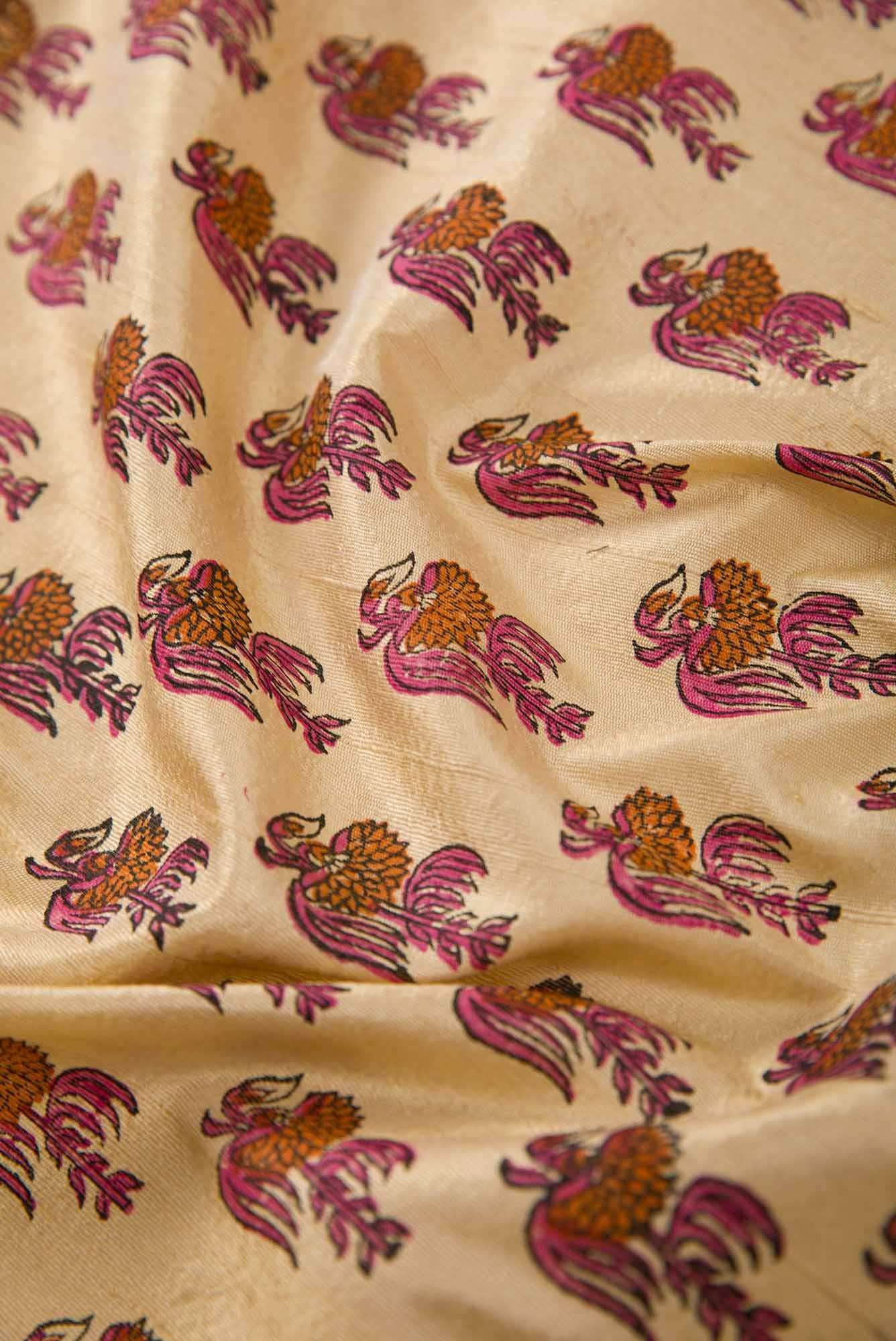 Sandal Raw Silk Dress Material
