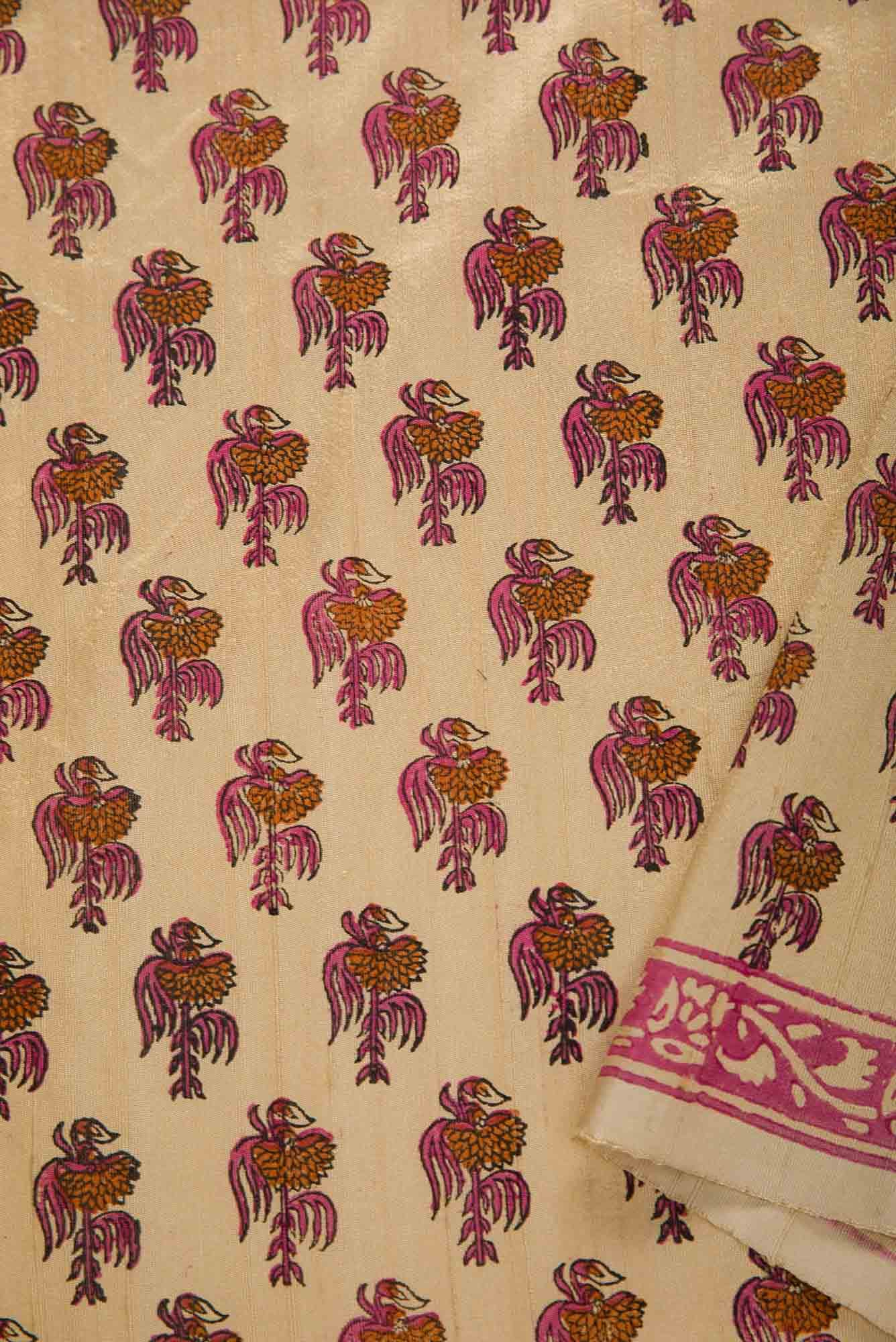 Sandal Raw Silk Dress Material