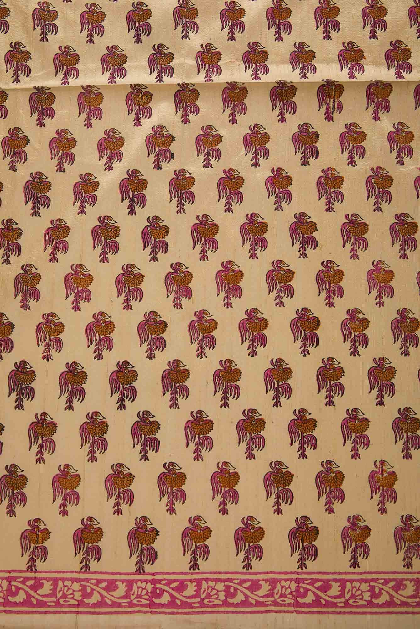 Sandal Raw Silk Dress Material