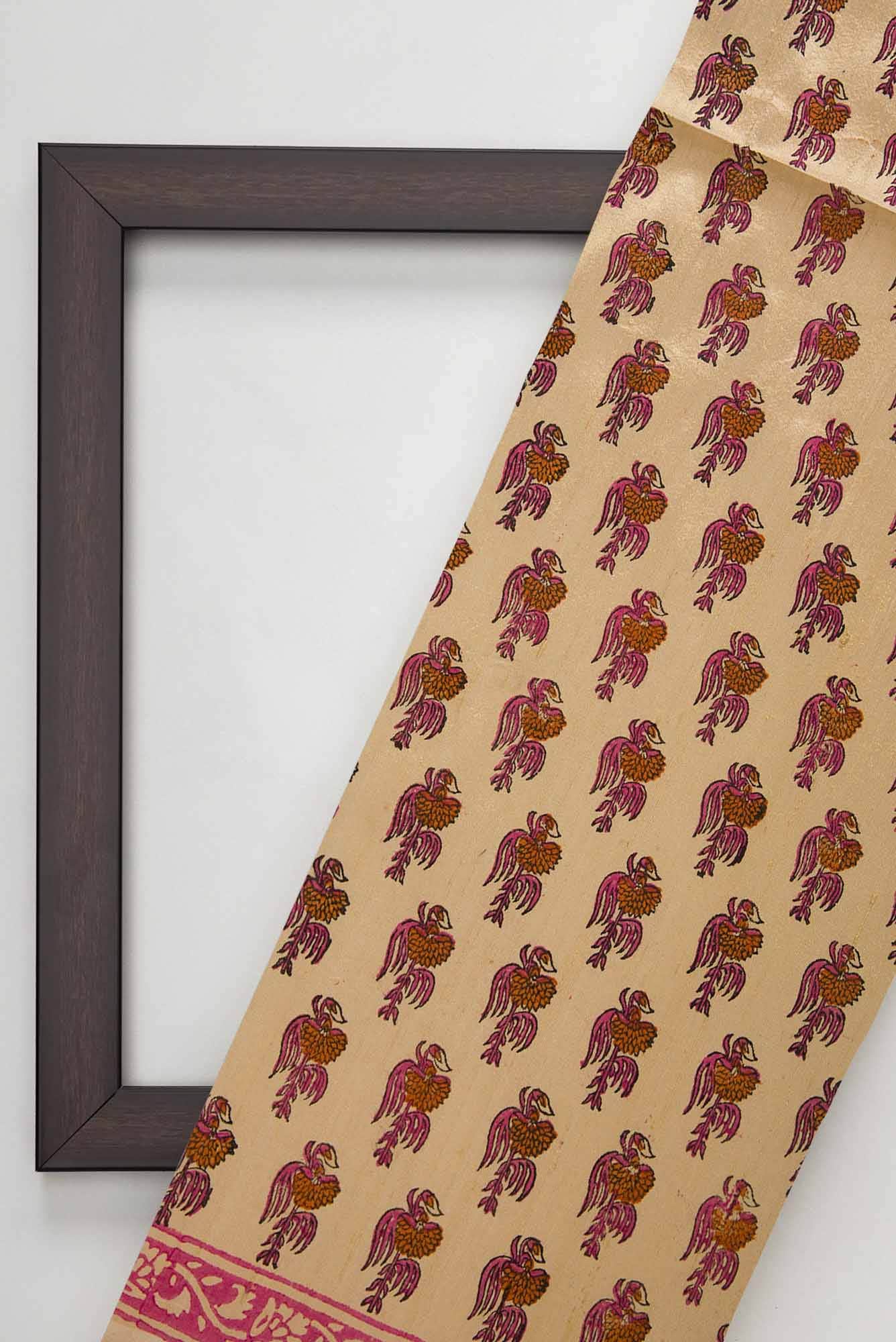 Sandal Raw Silk Dress Material