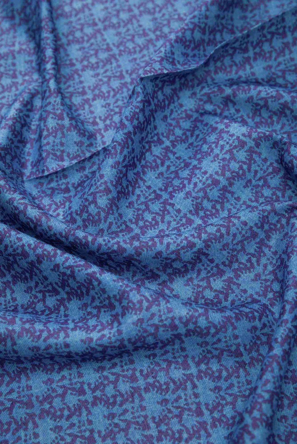 Blue Chanderi Silk Dress Material