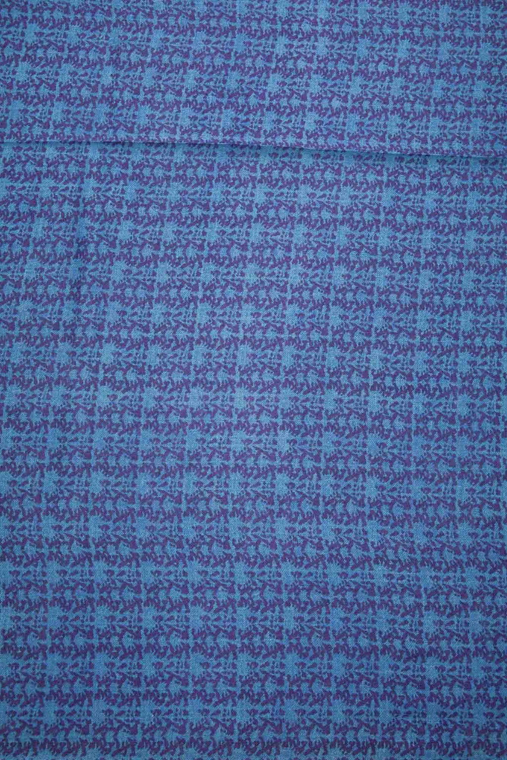 Blue Chanderi Silk Dress Material