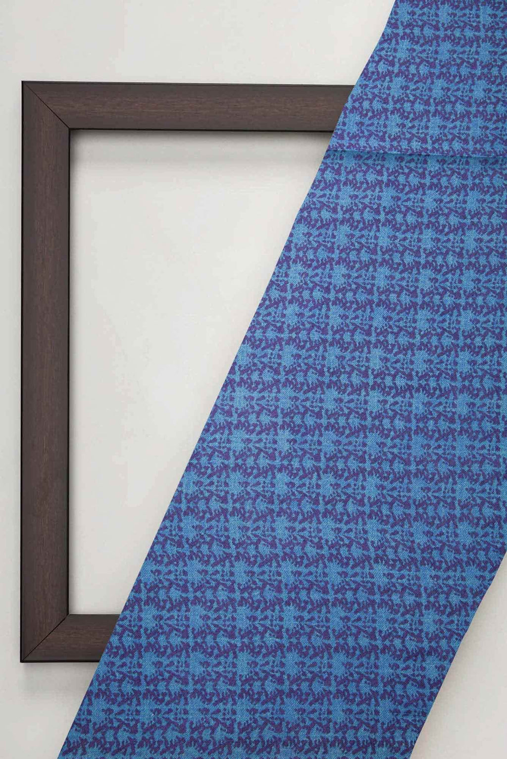 Blue Chanderi Silk Dress Material