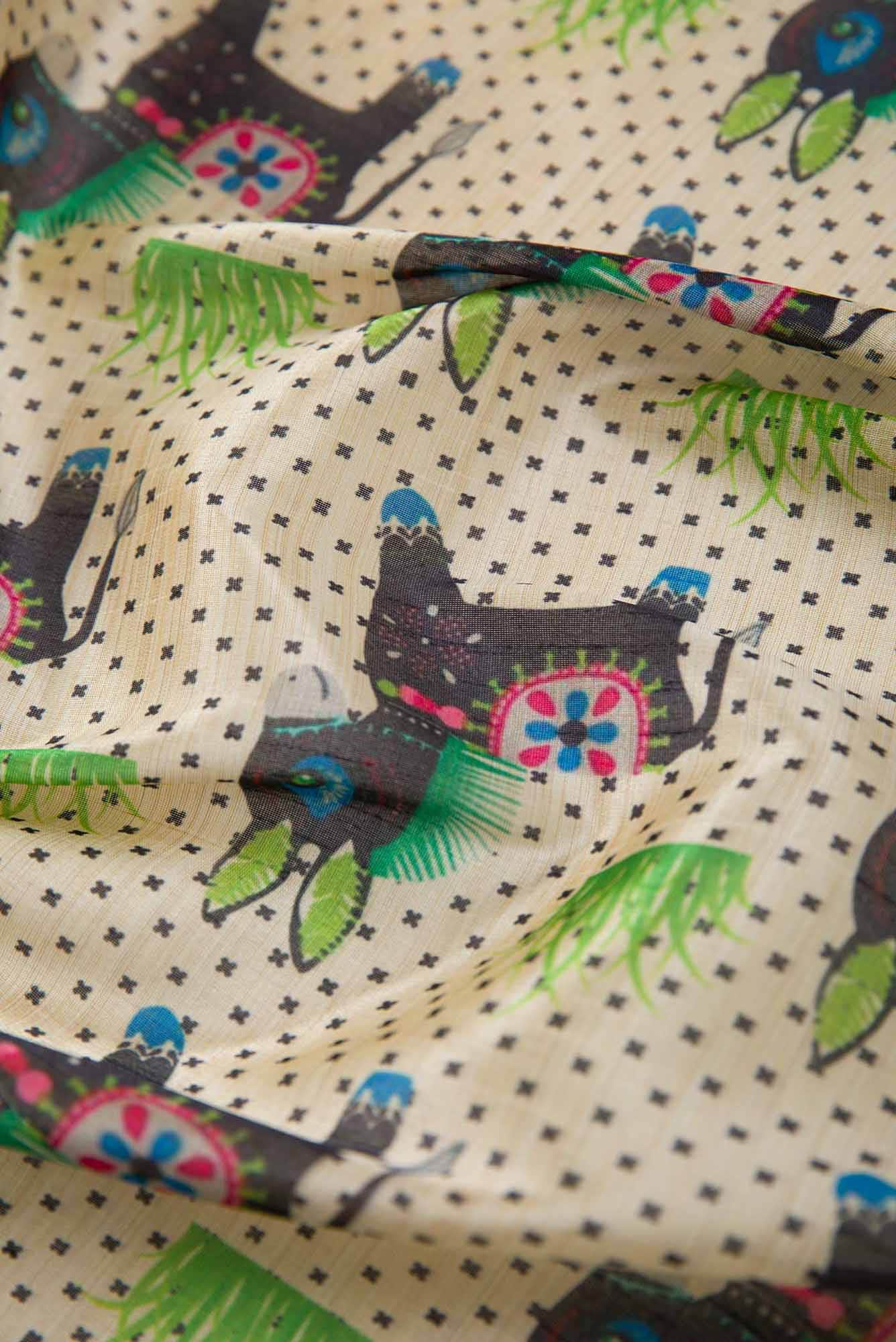 Sandal Raw Silk Dress Material