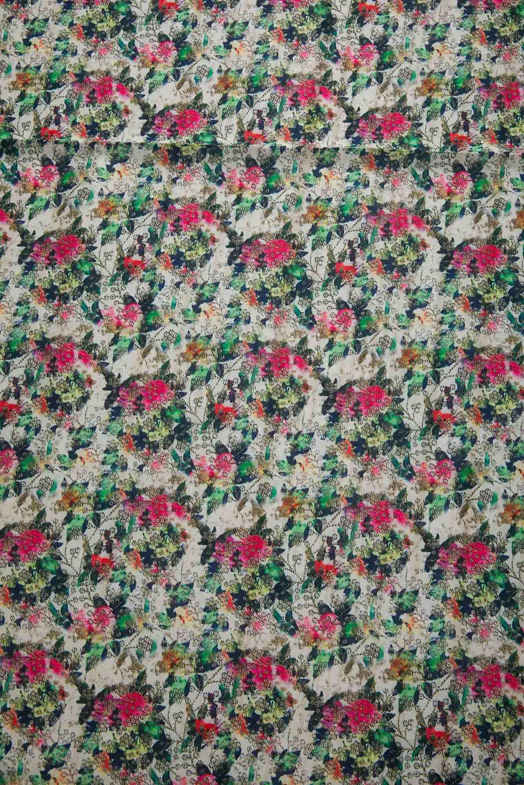 Off White Chanderi Silk Dress Material