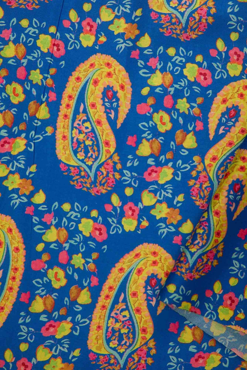 Royal Blue Blended Raw Silk Dress Material