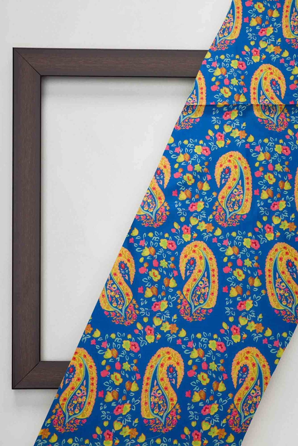 Royal Blue Blended Raw Silk Dress Material