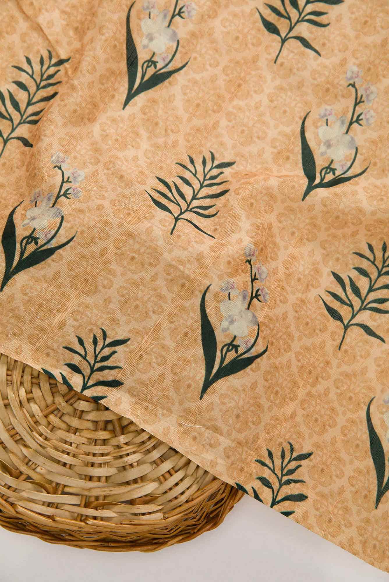 Sandal Chanderi Silk Dress Material
