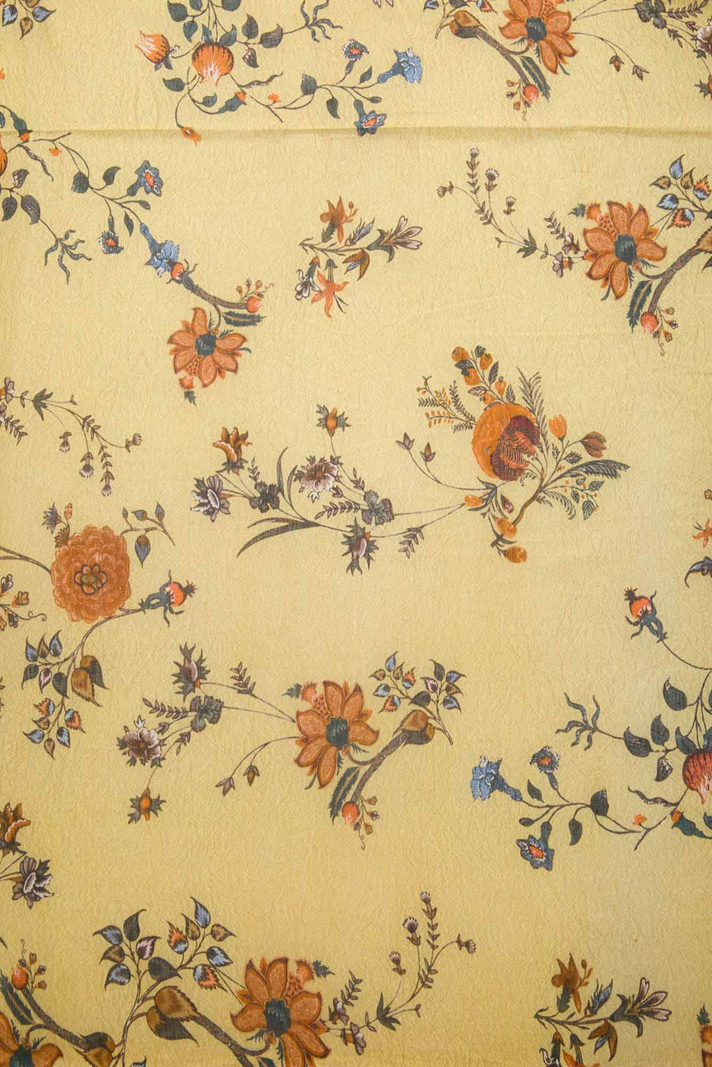 Yellow Chanderi Silk Dress Material