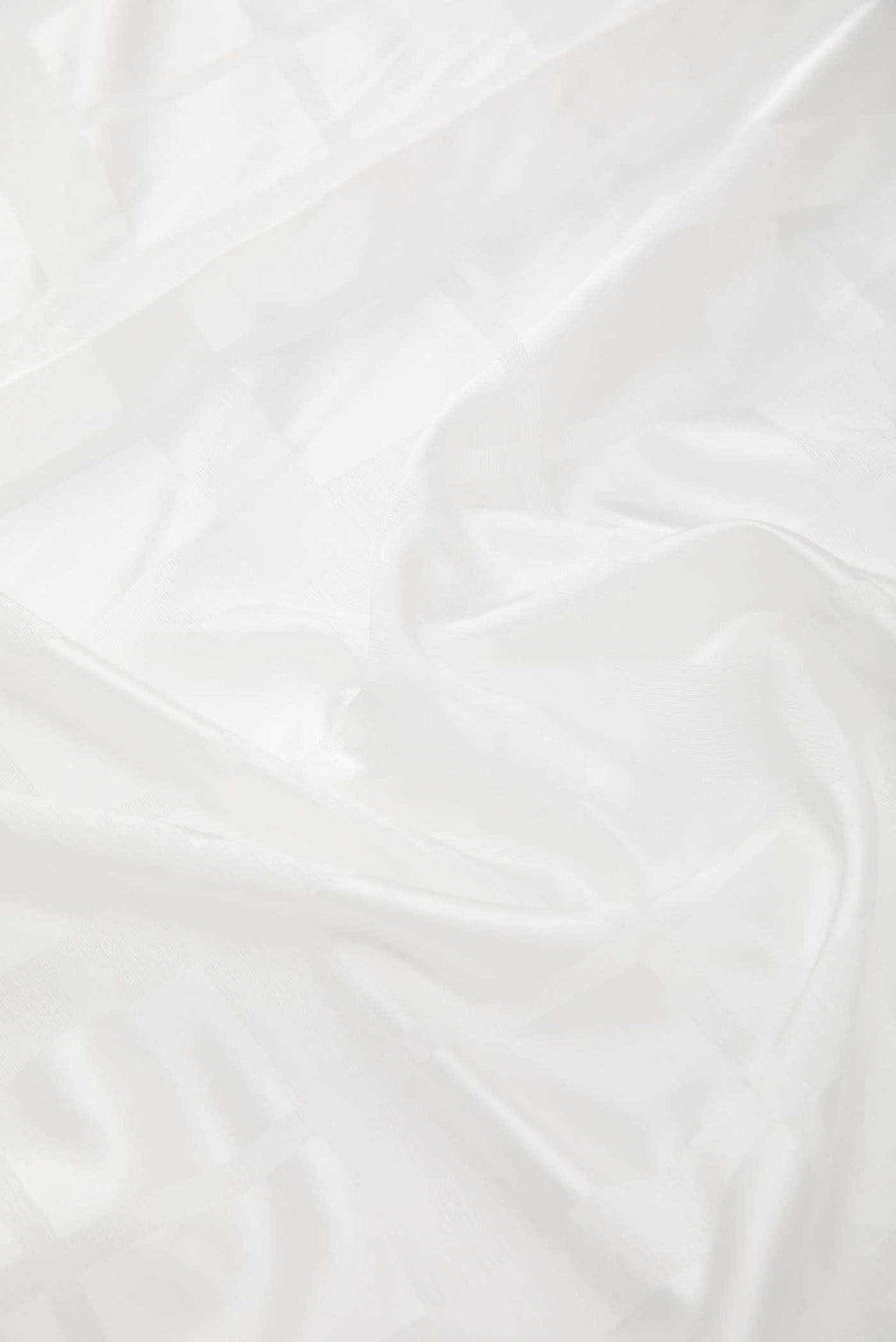 Off White Satin Crepe Dress Material