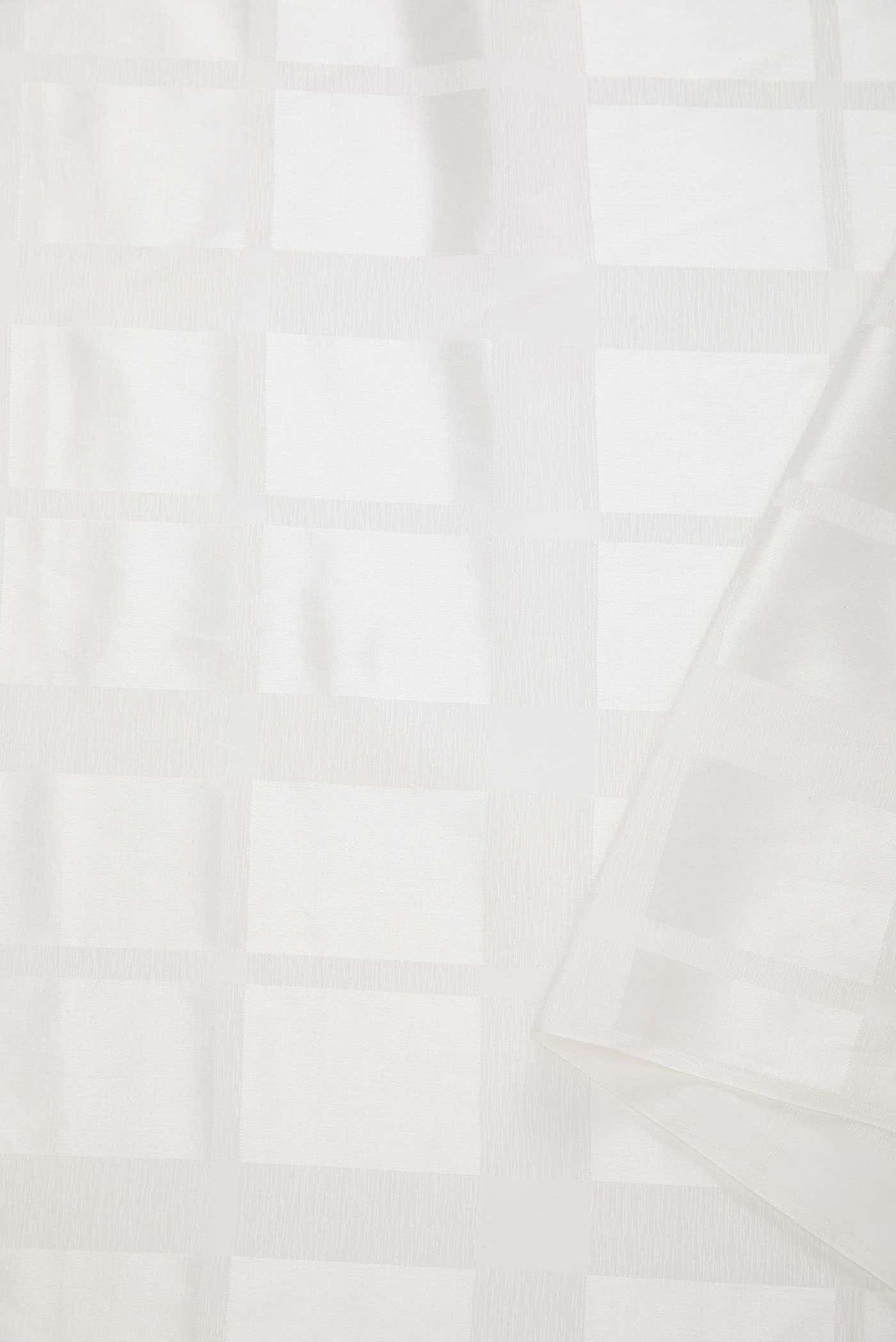 Off White Satin Crepe Dress Material