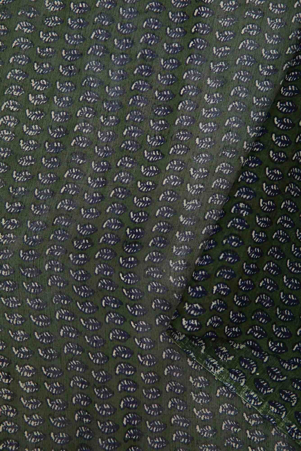 Green Chanderi Silk Dress Material