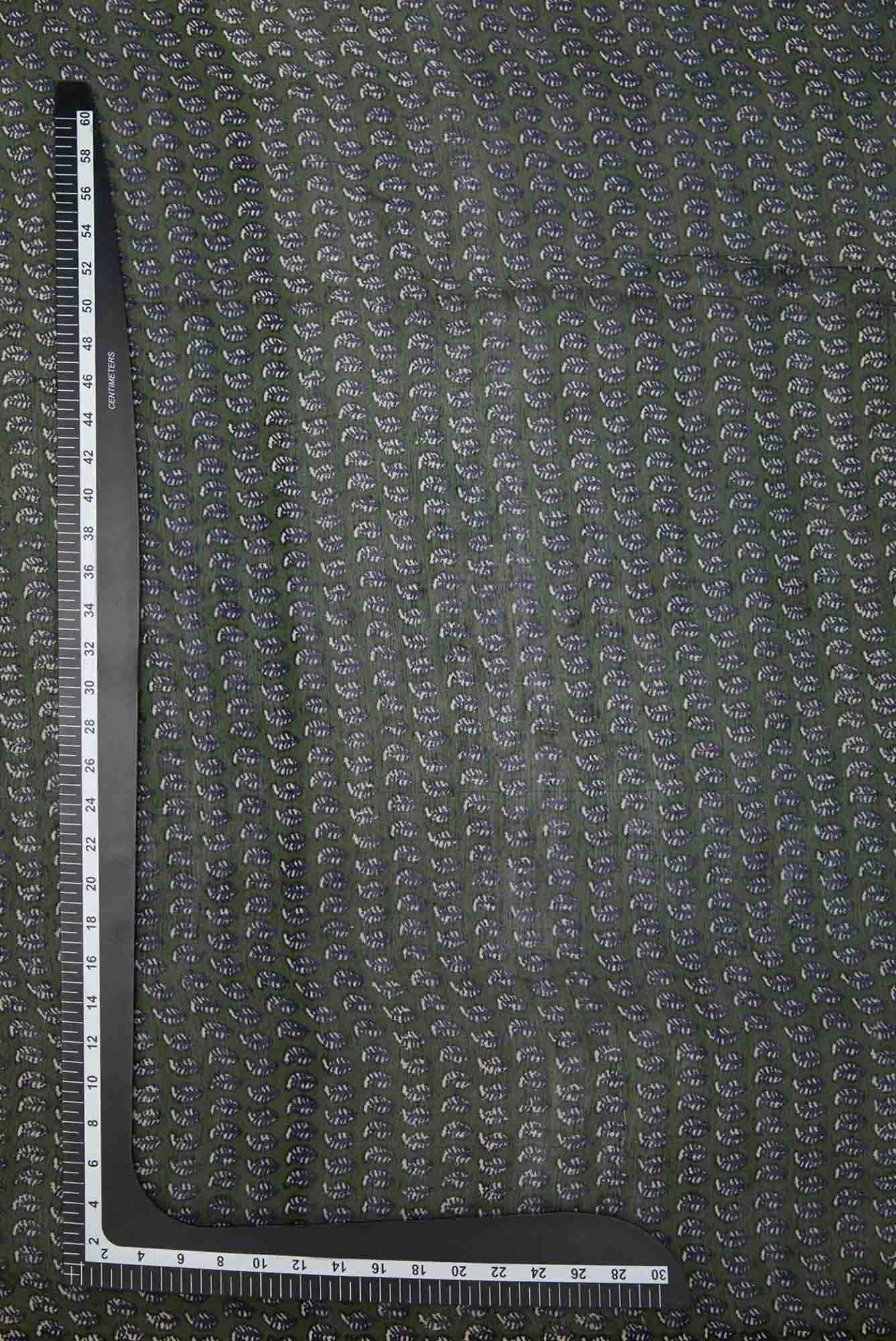 Green Chanderi Silk Dress Material