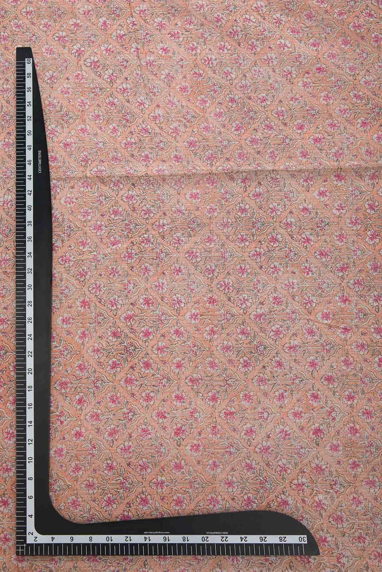 Brown Chanderi Silk Dress Material