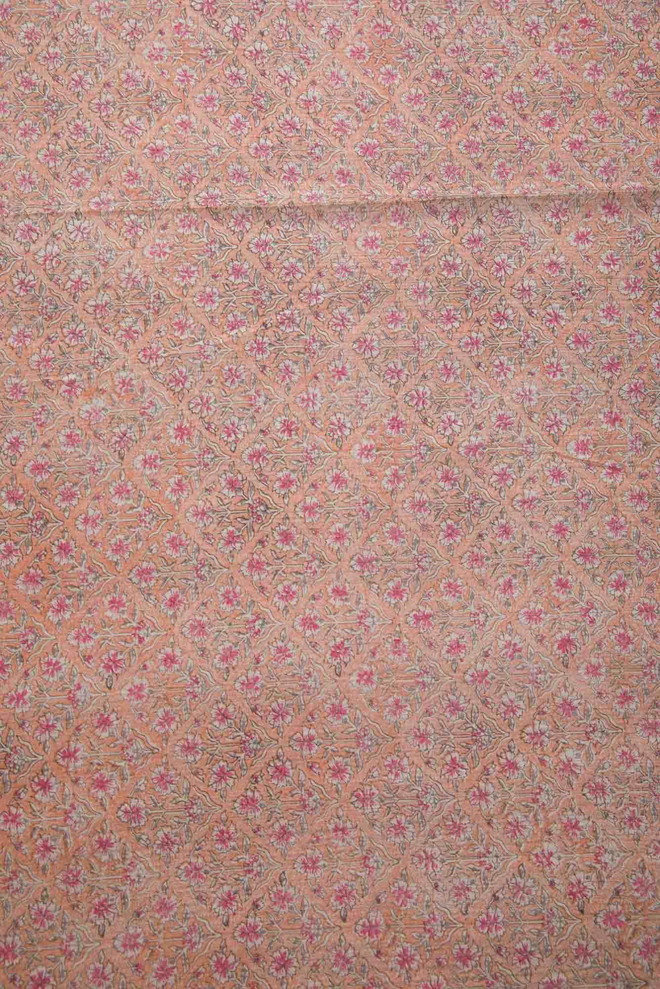 Brown Chanderi Silk Dress Material
