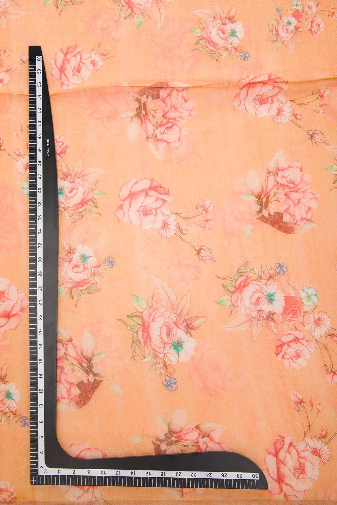 Golden Peach Chanderi Silk Dress Material