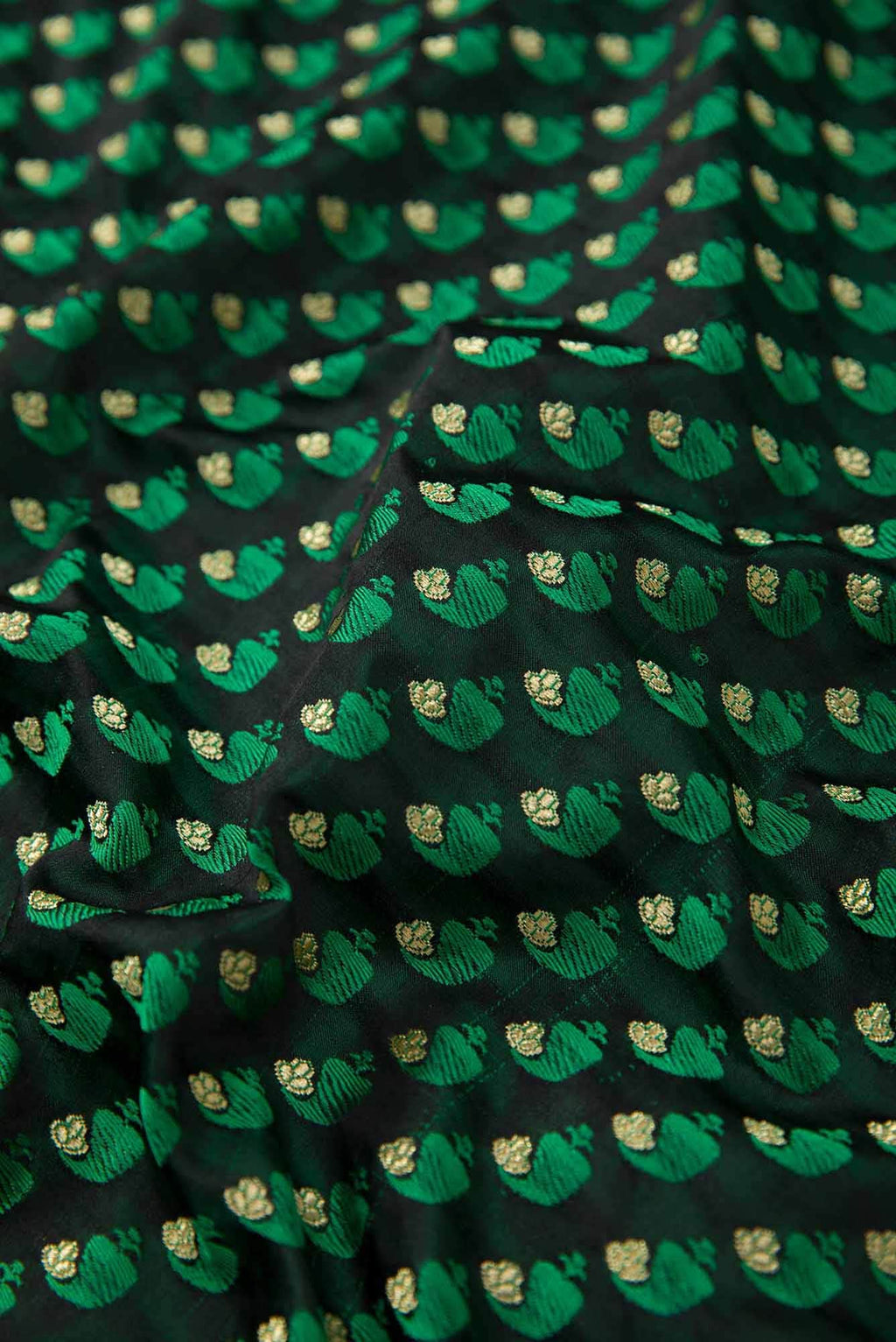 Black Banarasi Silk Dress Material
