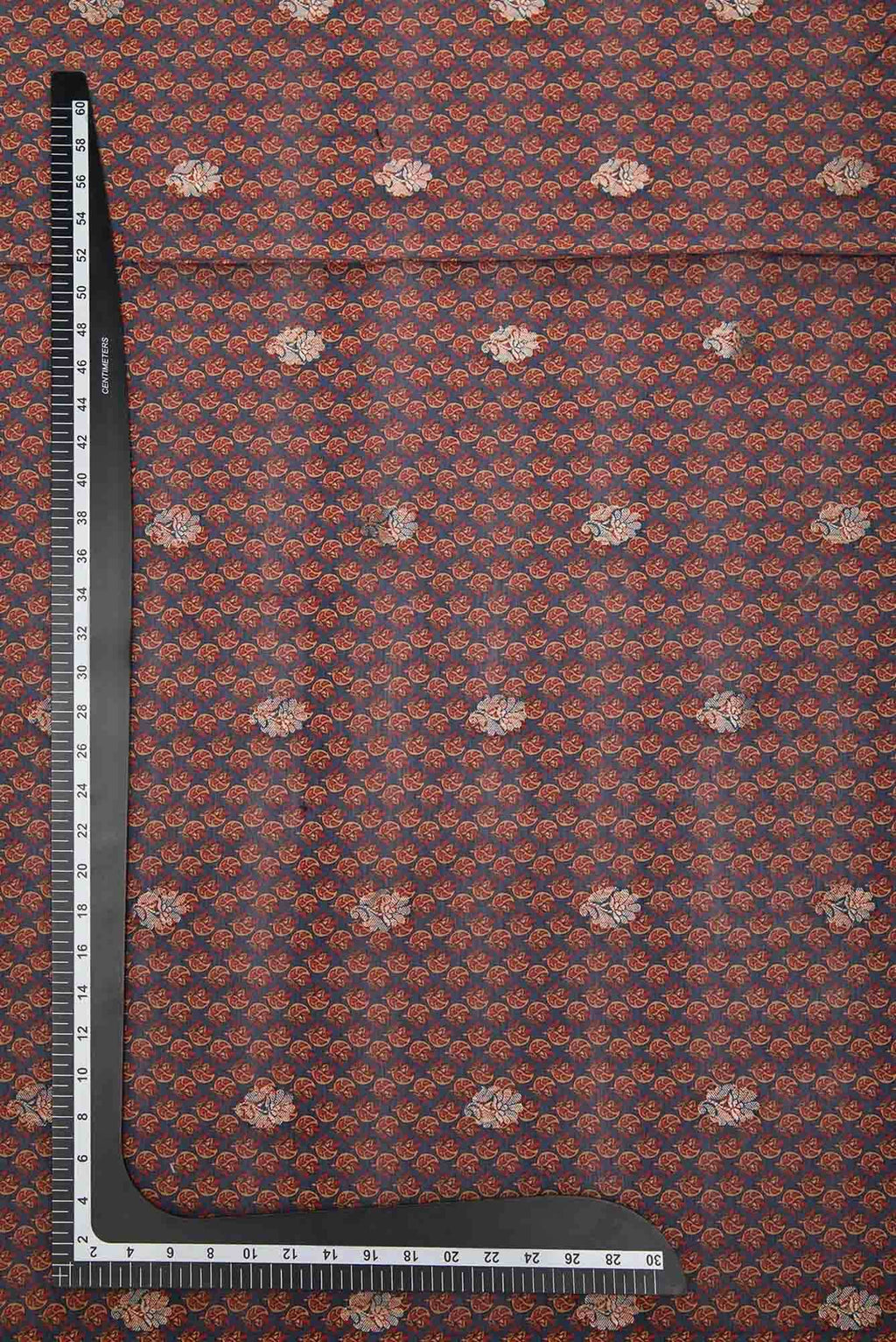 Blue Chanderi Silk Dress Material