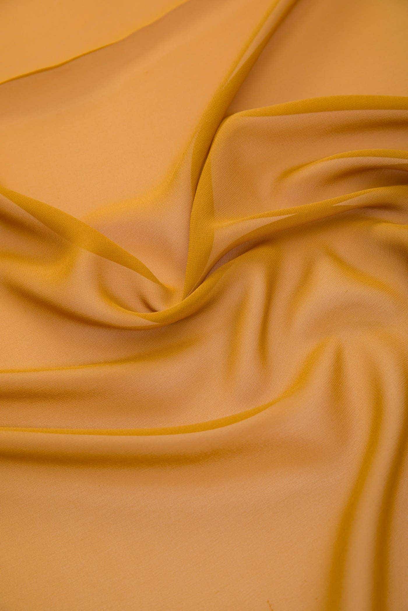 Mustard Mysore Georgette Dress Material